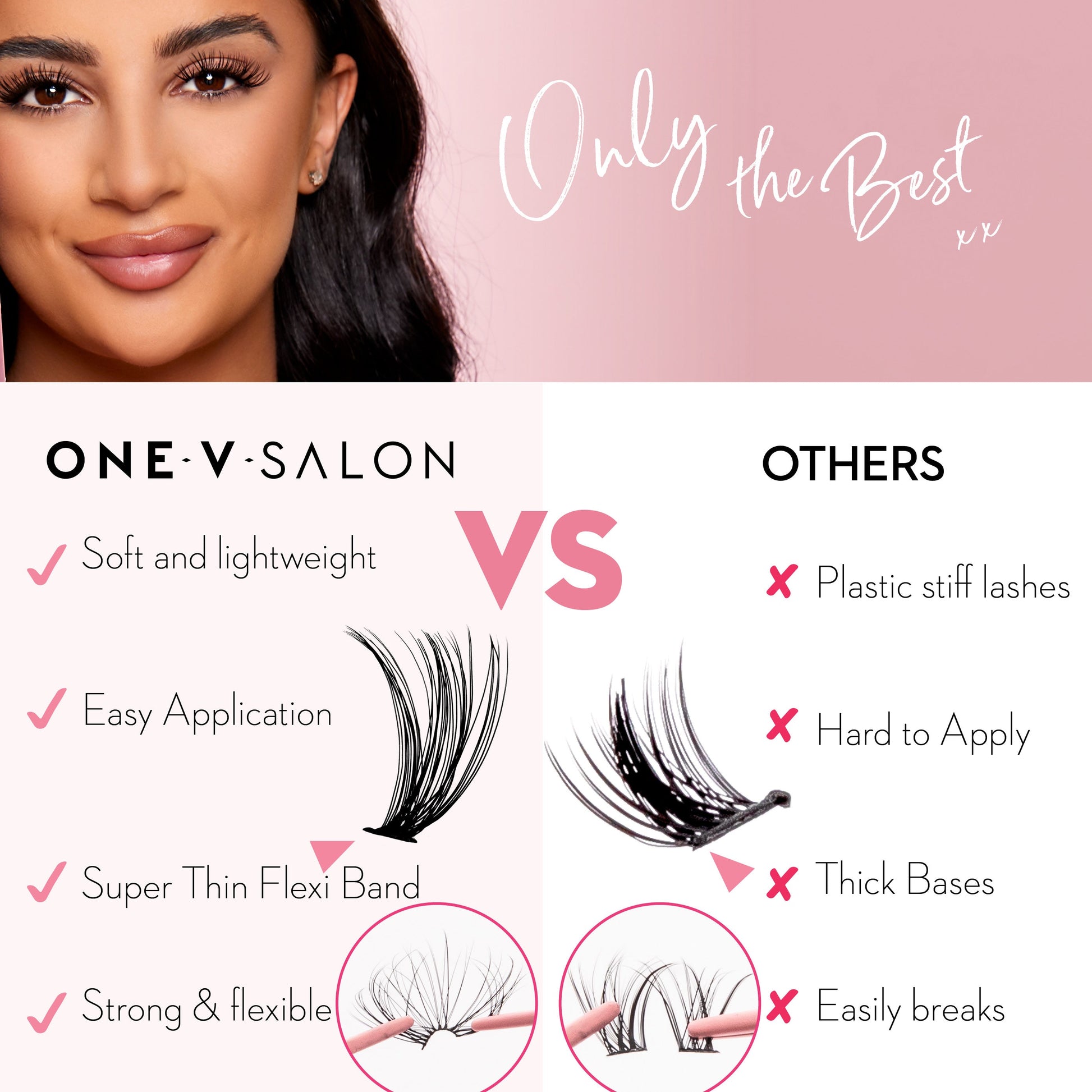 30D Mega Volume - 280 DIY Cluster Lashes - One V Salon