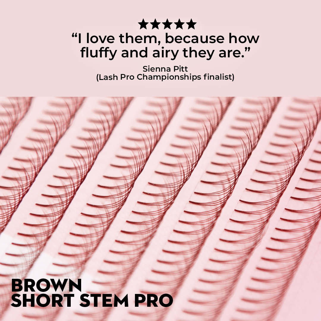 Brown Lashes Saver Bundle - x4 Trays - Matte Dark/Short Stem/Pro-point - One V Salon
