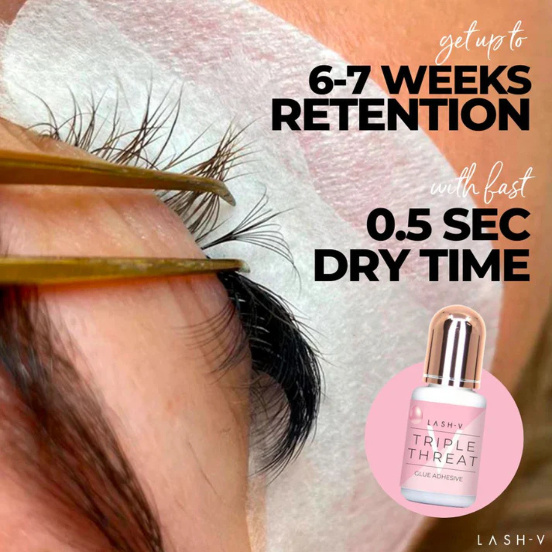 Adhesive Glue - Triple Threat - Best Eyelash Extensions Glue - Lash Supplies - One V Salon