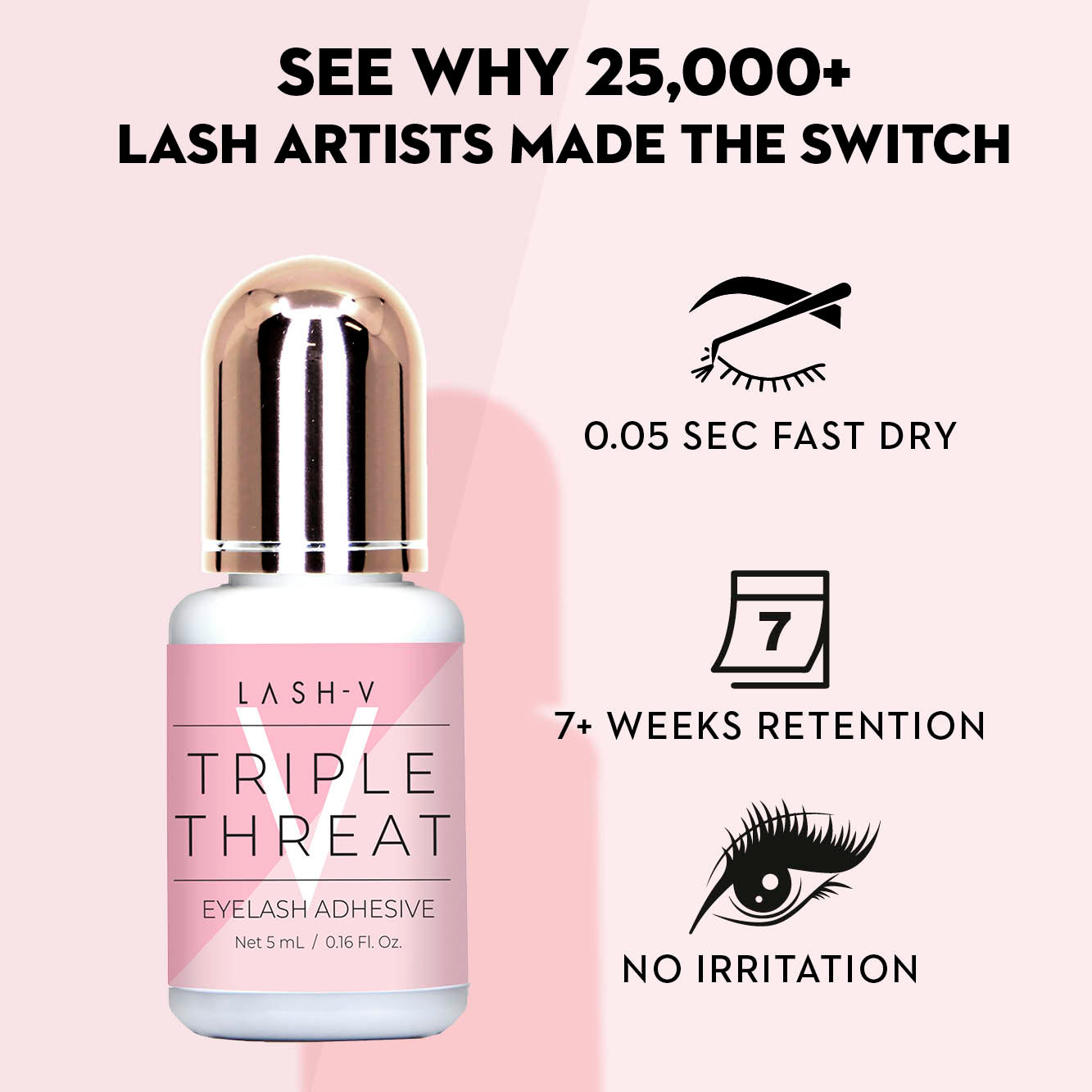 Triple Threat - Lash Adhesive Glue - One V Salon