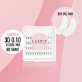Sample Short Stem Pro Lash Fans - up to 80 Fans - One V Salon