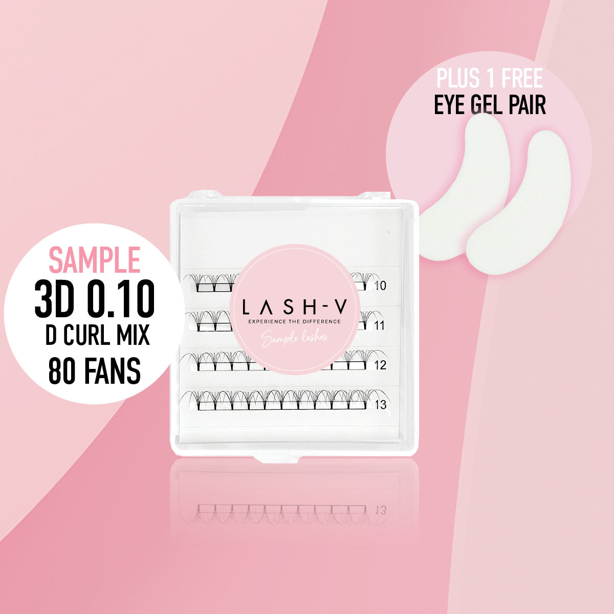 Sample Short Stem Pro Lash Fans - up to 80 Fans - One V Salon