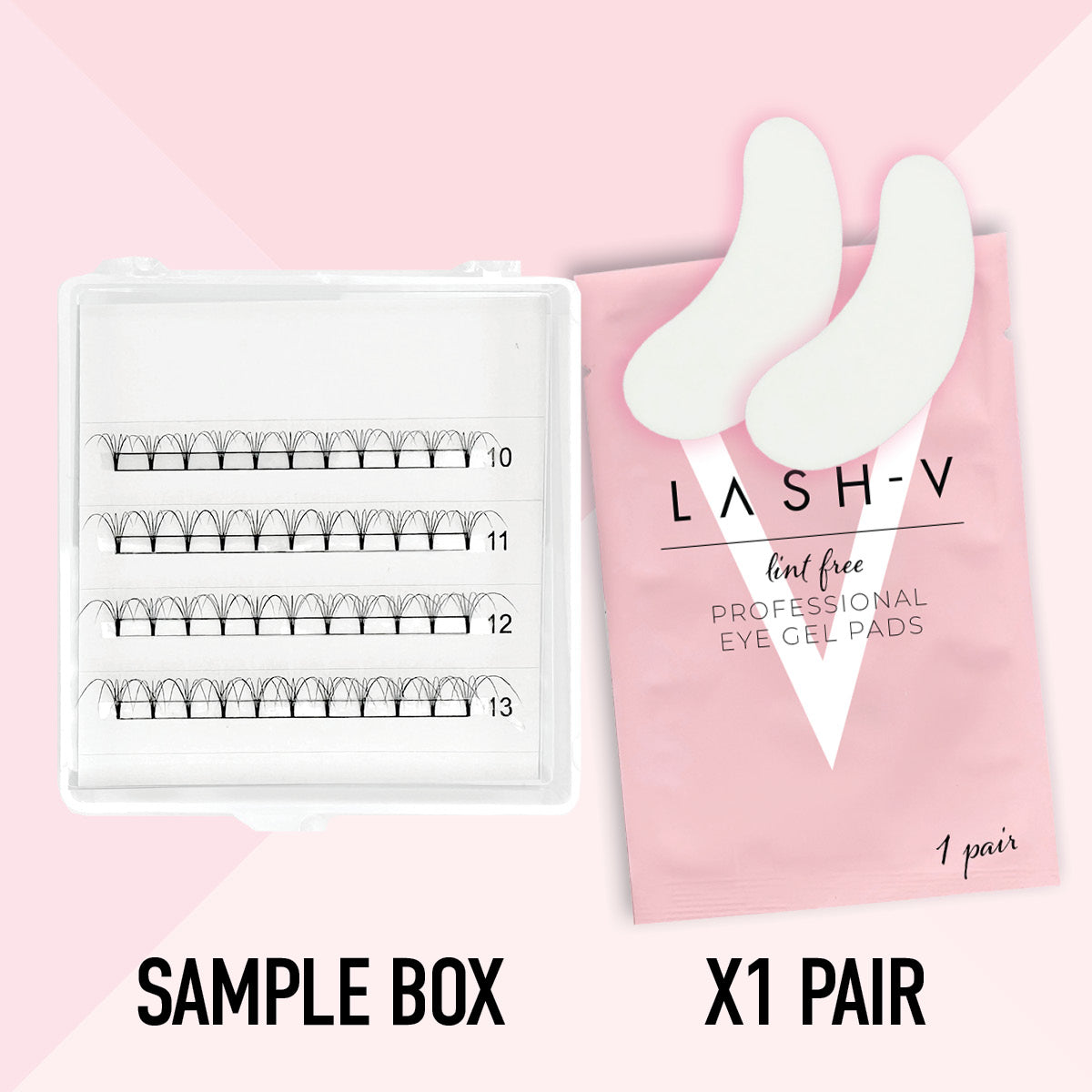 Sample Short Stem Pro Lash Fans - up to 80 Fans - One V Salon