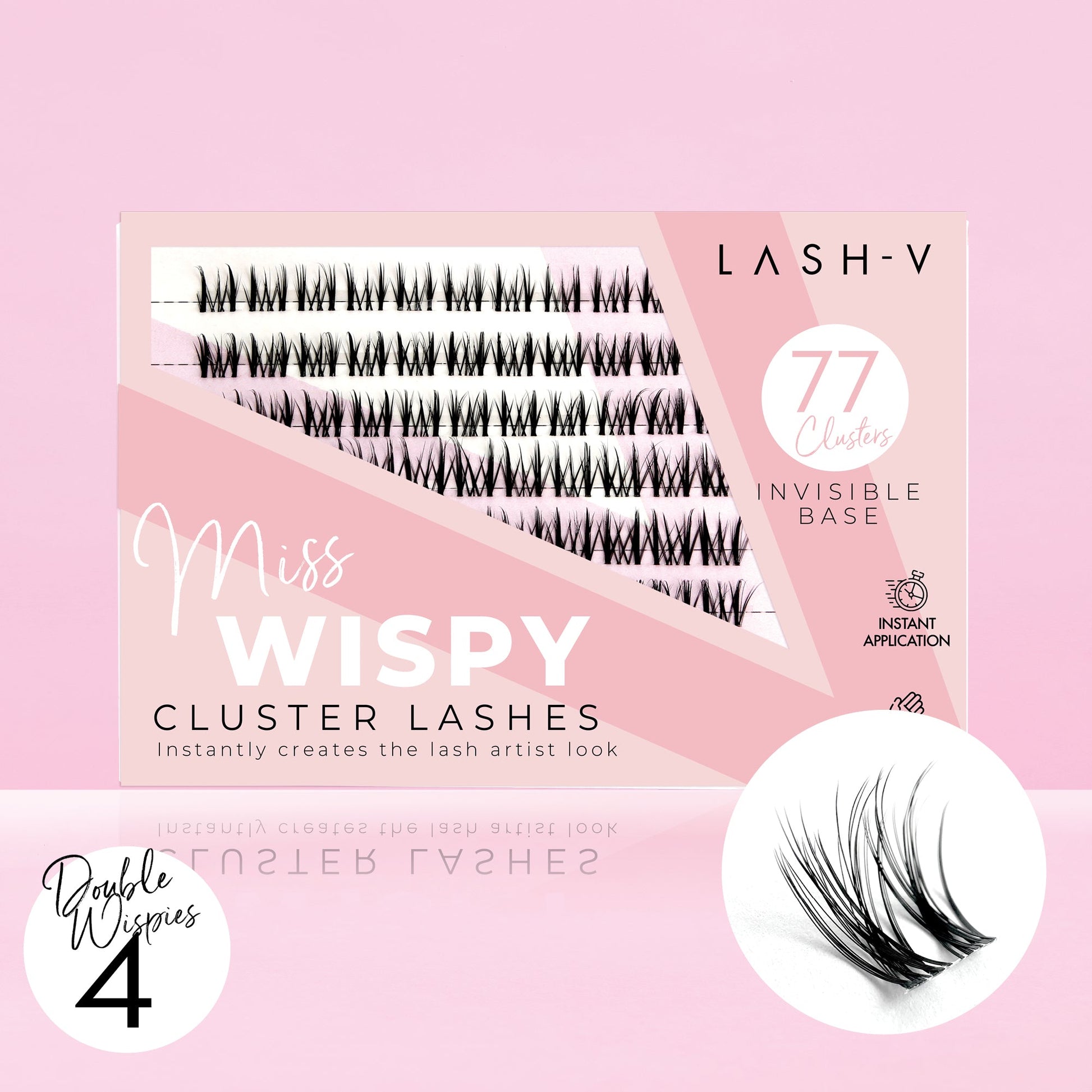 Miss Wispy Cluster Lashes - 77 Clusters Style 4 Double Wispies - One V Salon