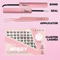 Miss Wispy Cluster Lashes - 77 Clusters Style 2 Pointed Wispies Combo Kit - One V Salon