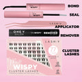 Miss Wispy Cluster Lashes - 77 Clusters Style 2 Pointed Wispies Complete Kit - One V Salon