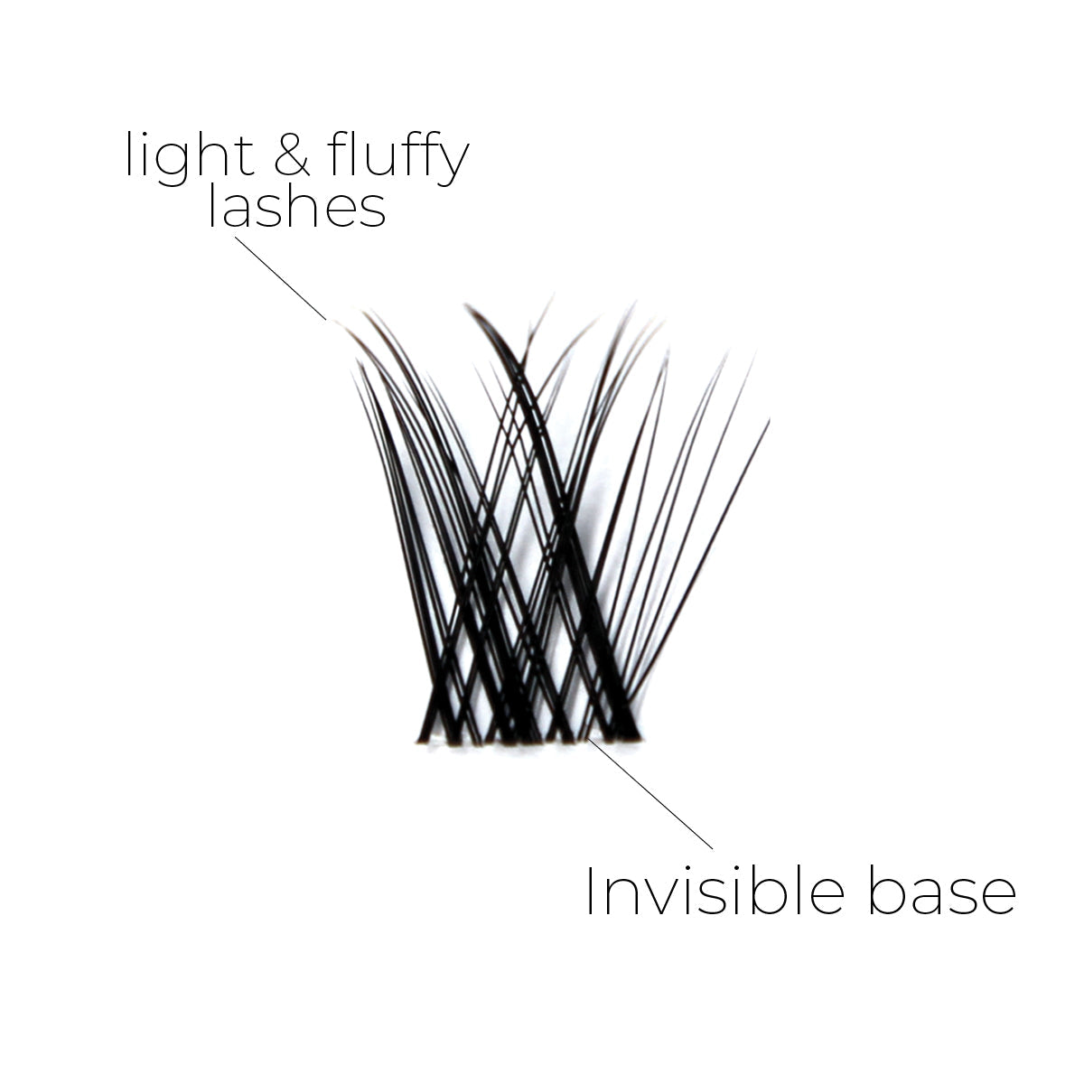 Miss Wispy Cluster Lashes - 77 Clusters Style 2 Pointed Wispies Complete Kit - One V Salon