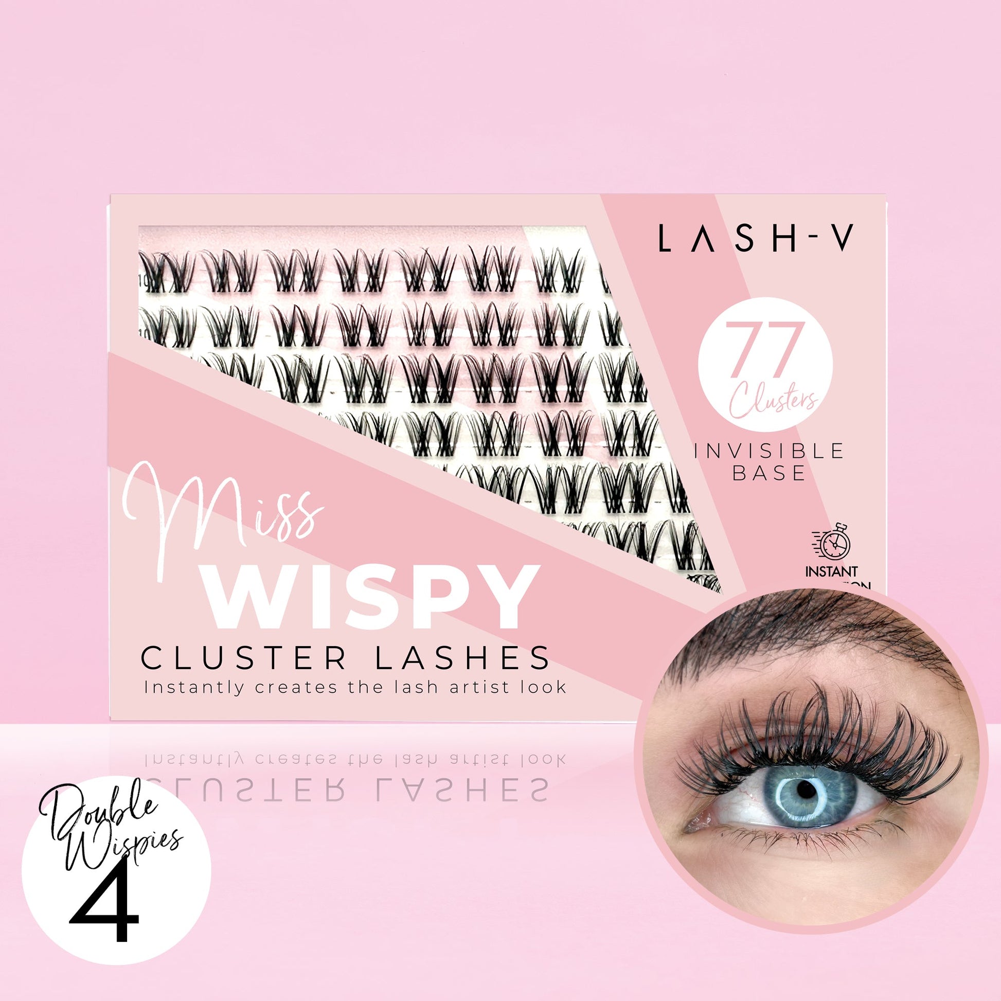 Miss Wispy Cluster Lashes - 77 Clusters Style 4 Double Wispies - One V Salon
