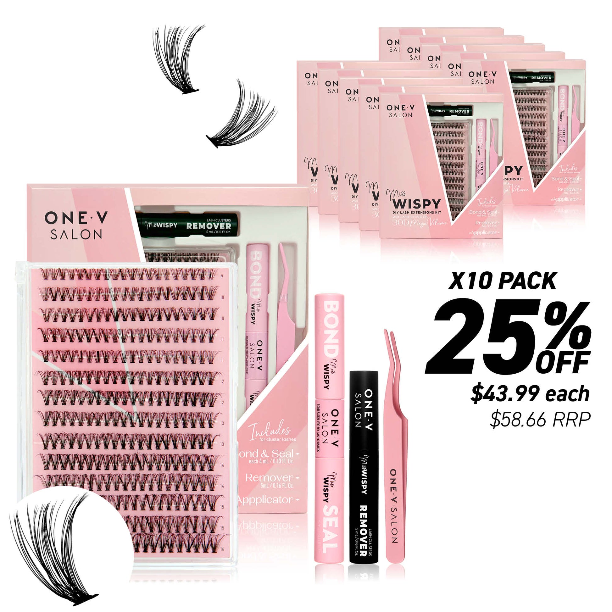 DIY Lash Cluster Kits - 30D Complete Kit (Bundle Pack) - One V Salon