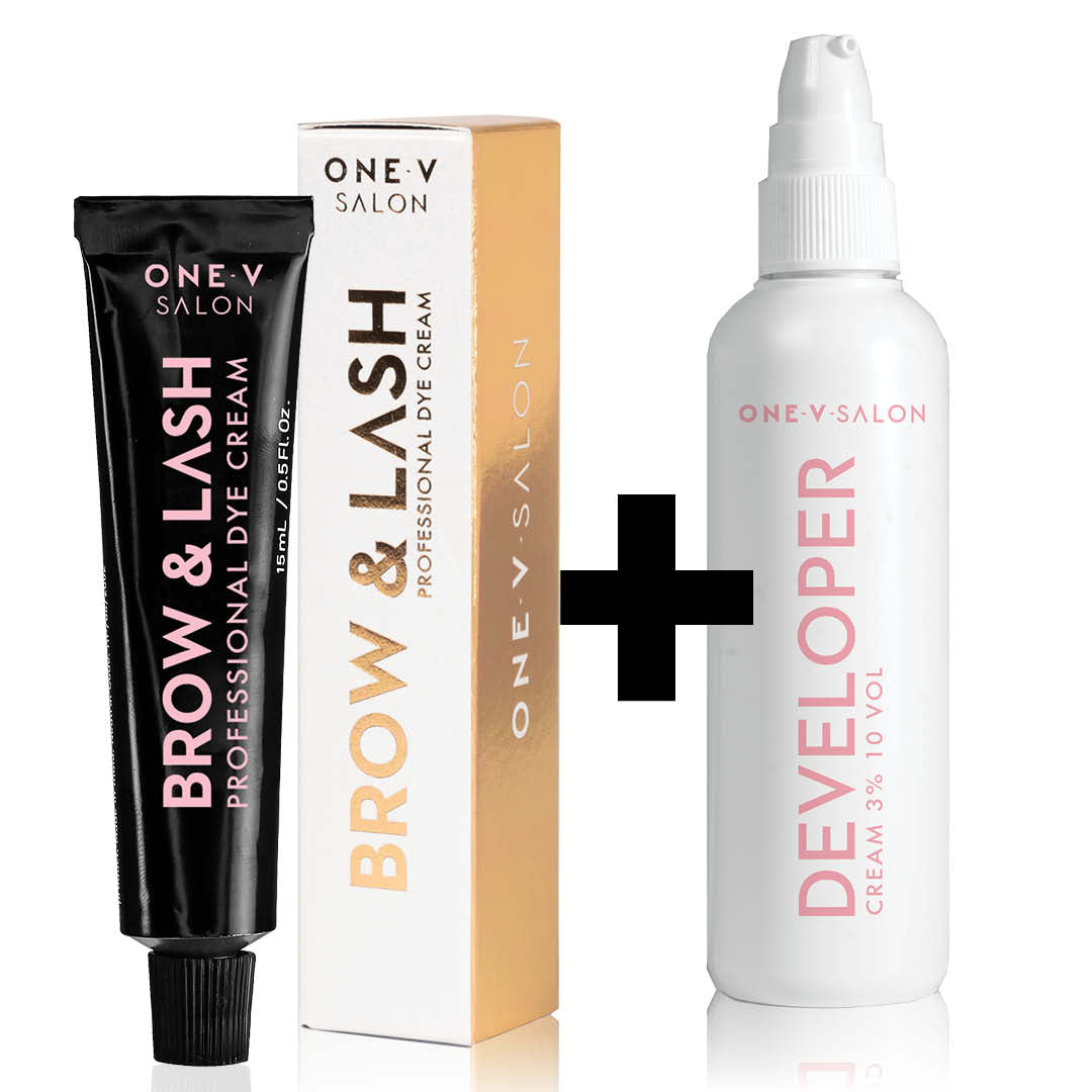 Brow & Lash Cream Dye 15 mL + Developer 3% - One V Salon