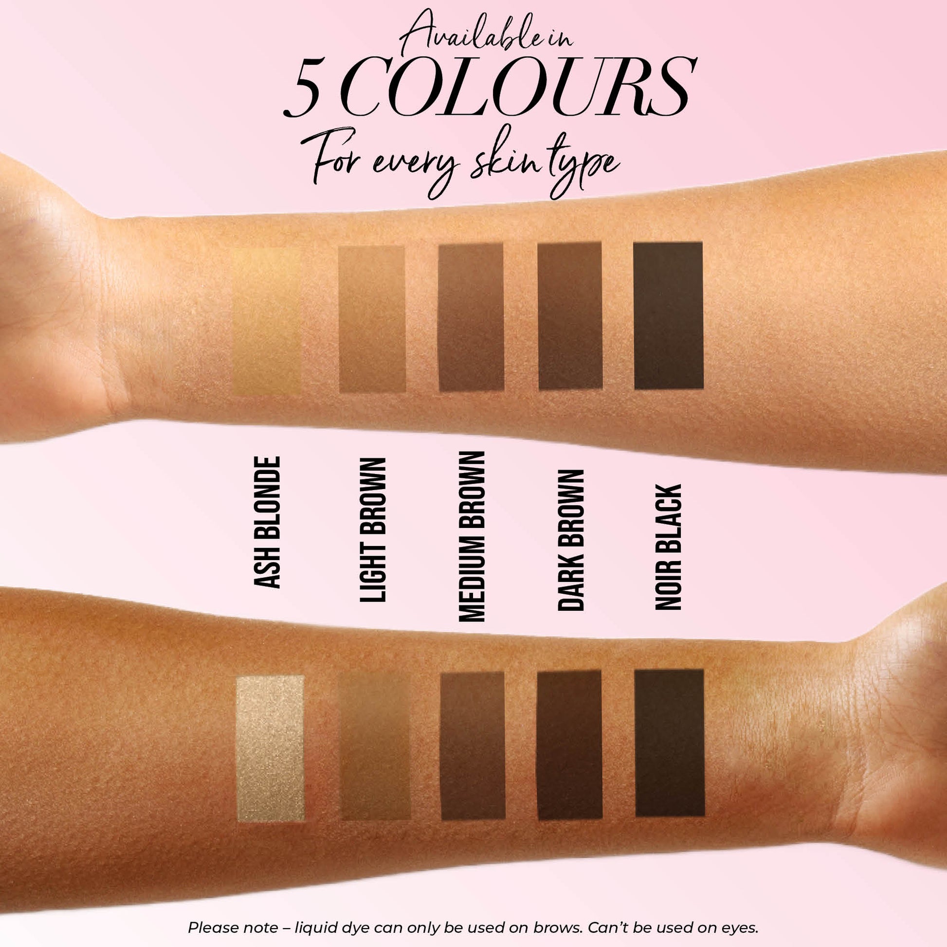 Brow Liquid Dye Complete Combo Kit - X5 colours - One V Salon