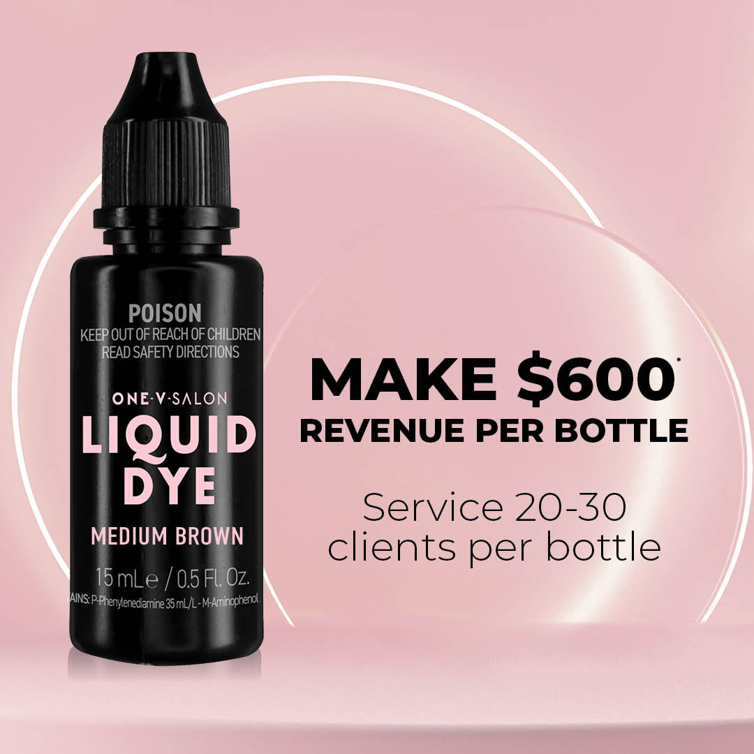 Liquid Dye WITHOUT Henna 15ml + Developer 3% - One V Salon