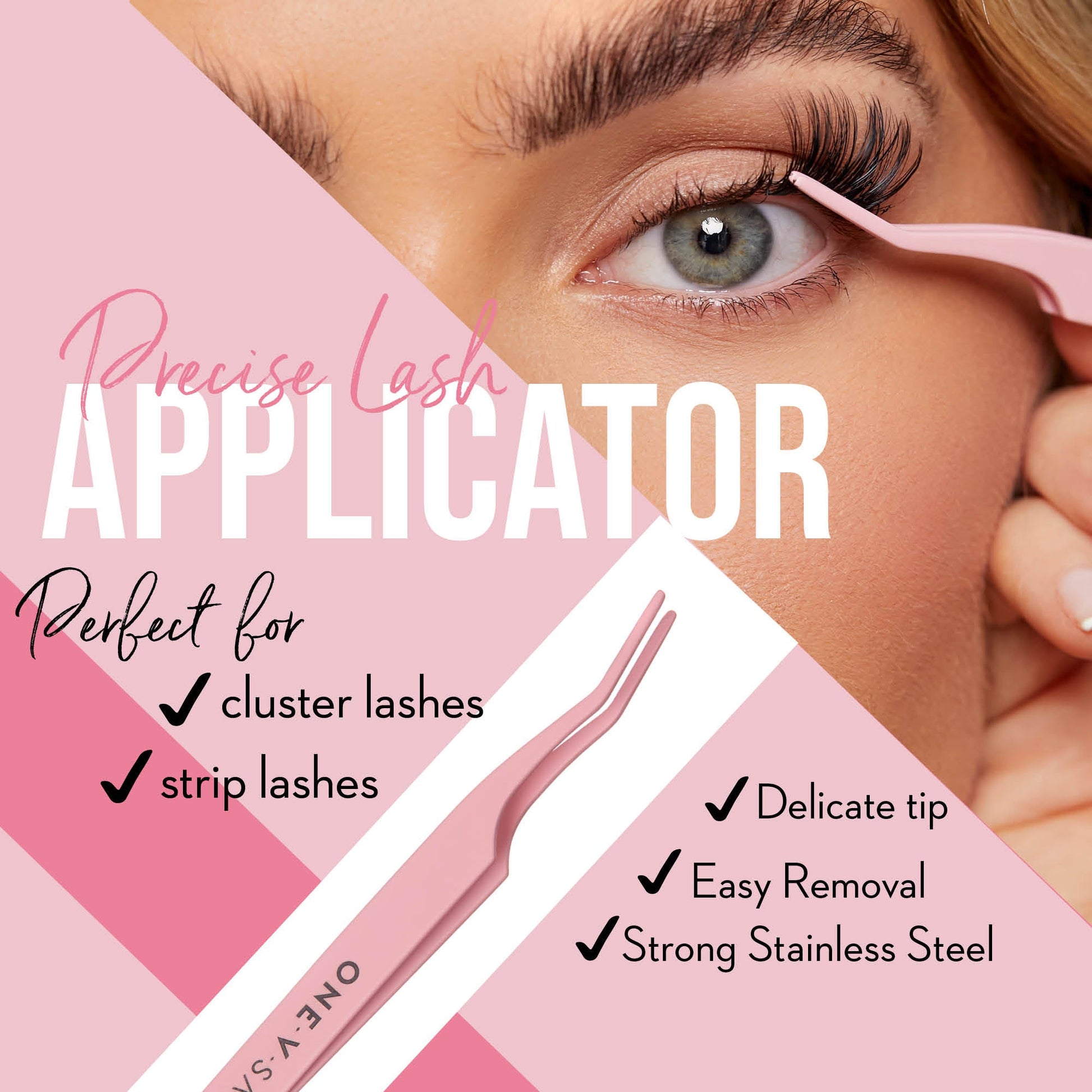 Miss Wispy Cluster Lashes - Applicator Tweezer - Bundle Packs - One V Salon