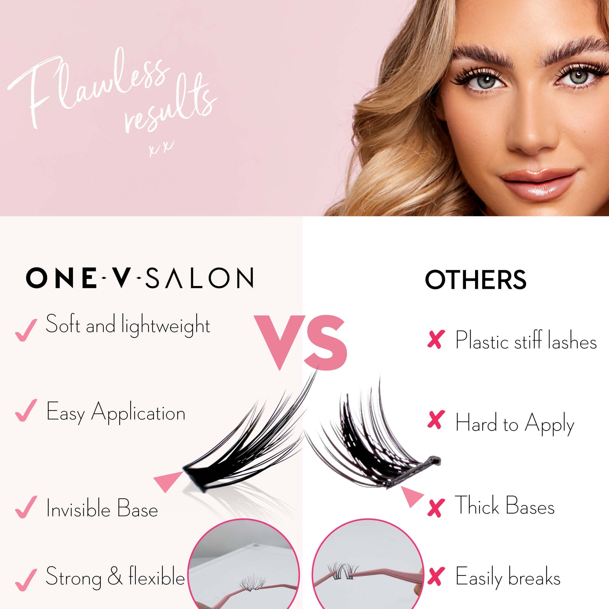 Miss Wispy Cluster Lashes - Vixen Complete Kit - One V Salon