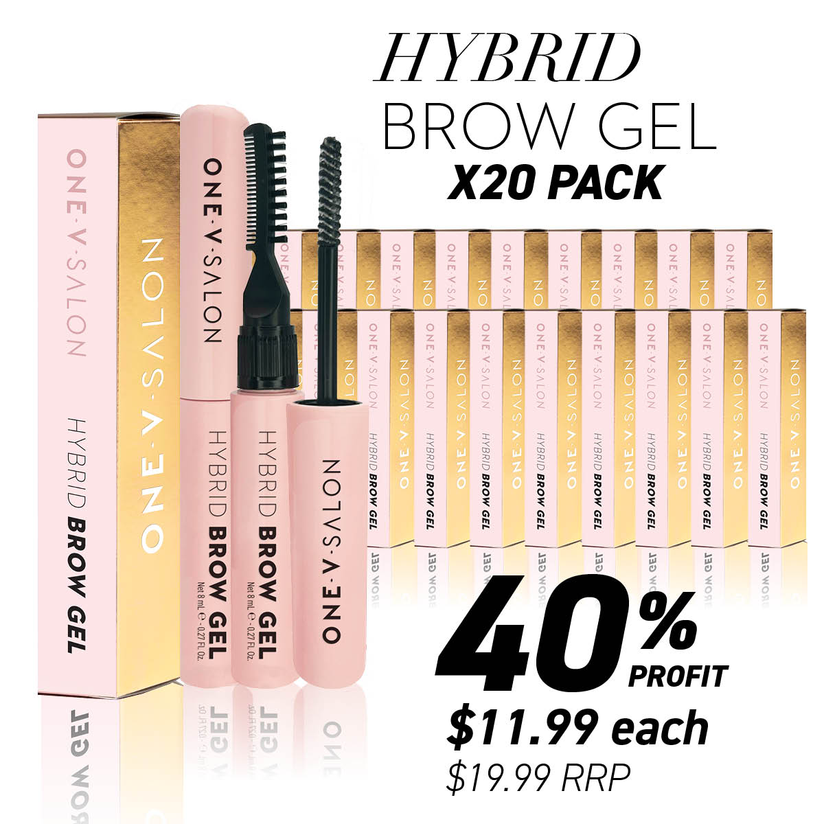 Hybrid Brow Gel - (Bundle Packs) - One V Salon