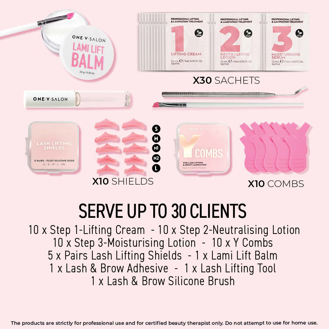 Brow Lamination & Lash Lift Professional Complete Combo Kit - One V Salon