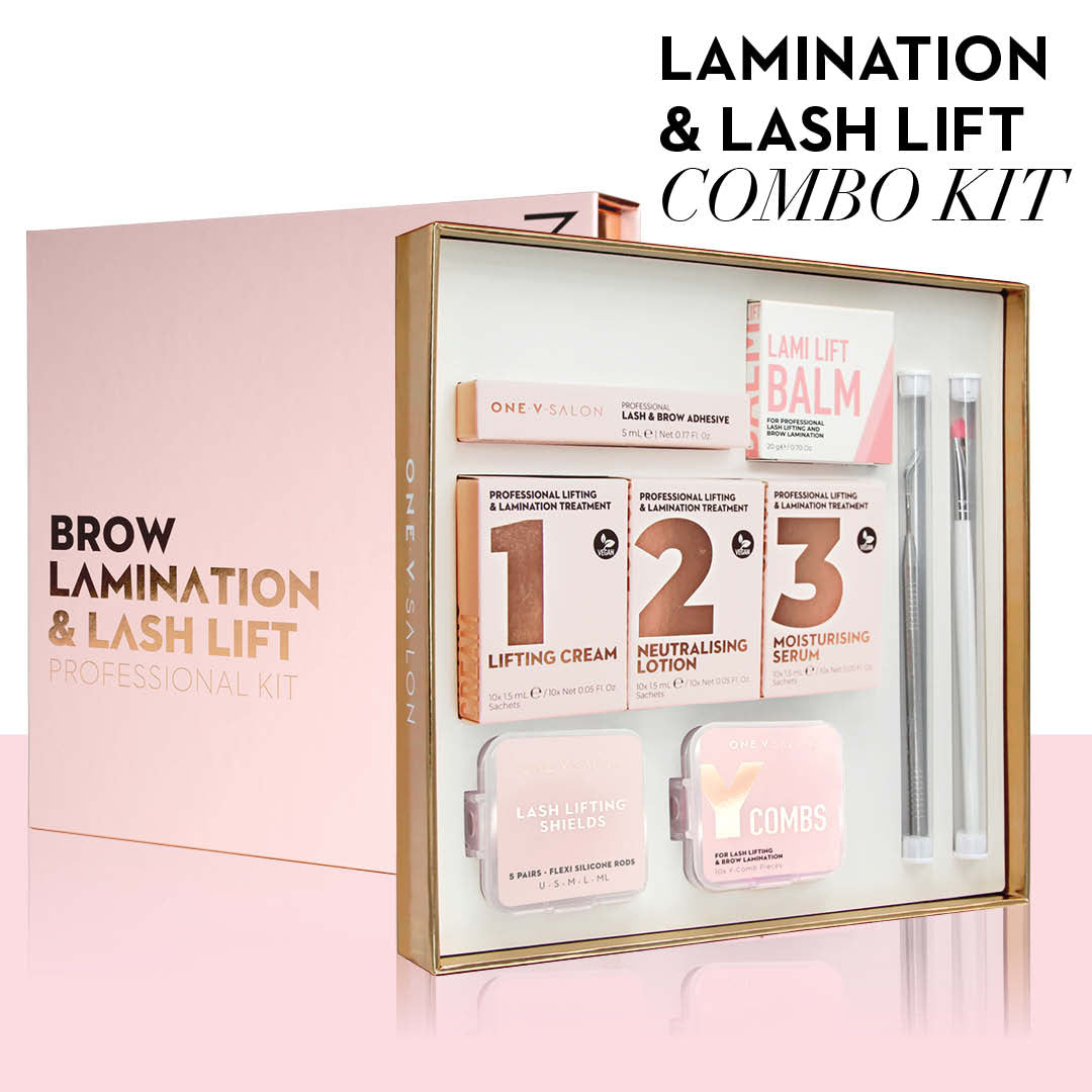 Brow Lamination & Lash Lift Professional Complete Combo Kit - One V Salon