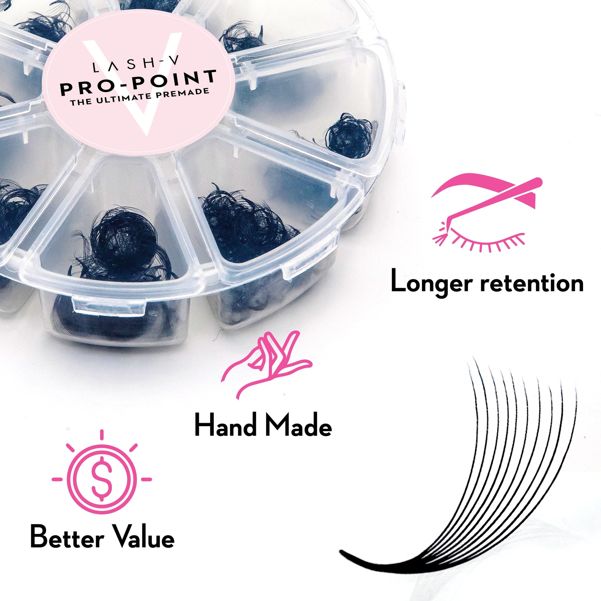 10D Pro-Point Ultimate - 500 loose Mix Fans - One V Salon
