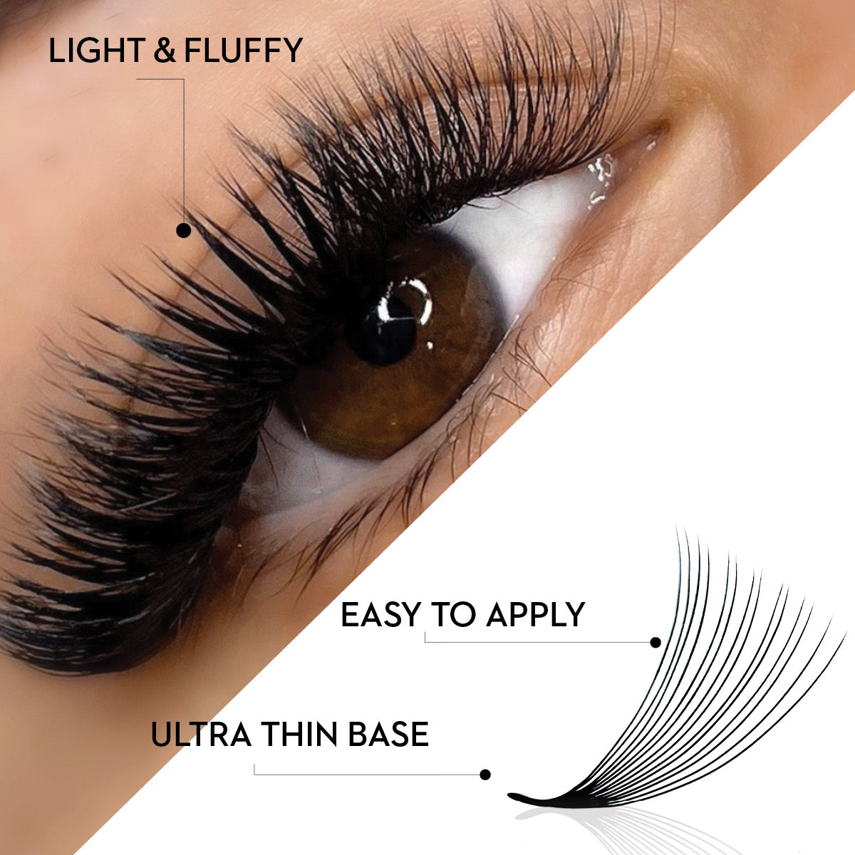 Sample Promade Lash Fans - 50 Loose Fans - One V Salon