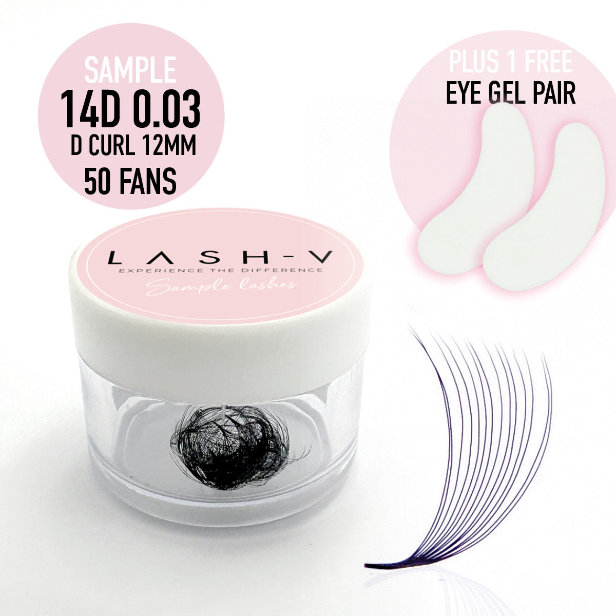 Sample Promade Lash Fans - 50 Loose Fans - One V Salon