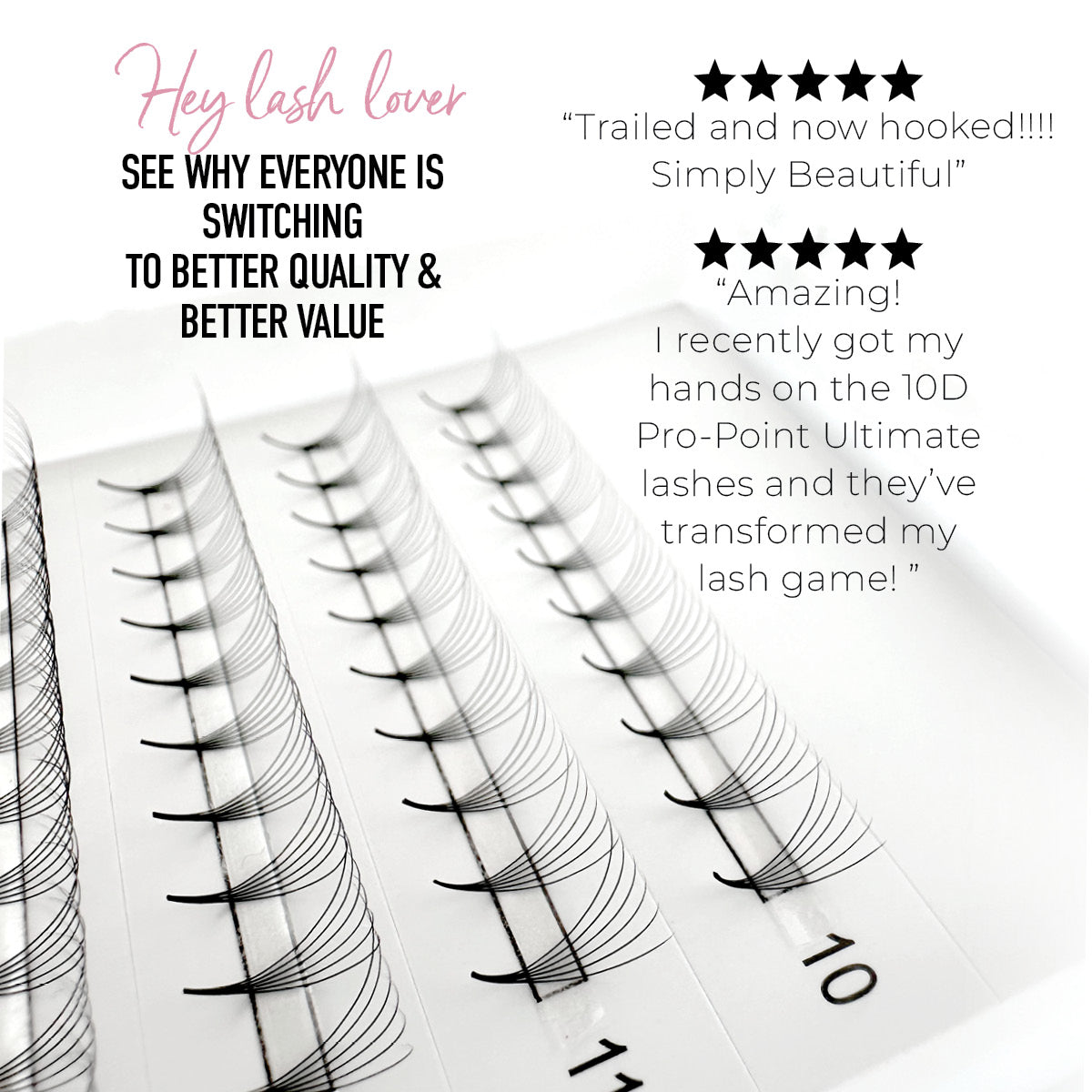 Sample Pro-Point Lash Fans - up to 48 Fans - One V Salon