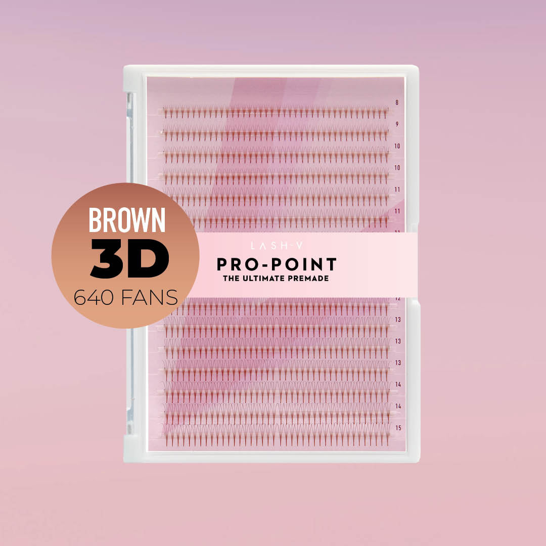 3D Pro-Point Ultimate Brown - 640 Fans - One V Salon