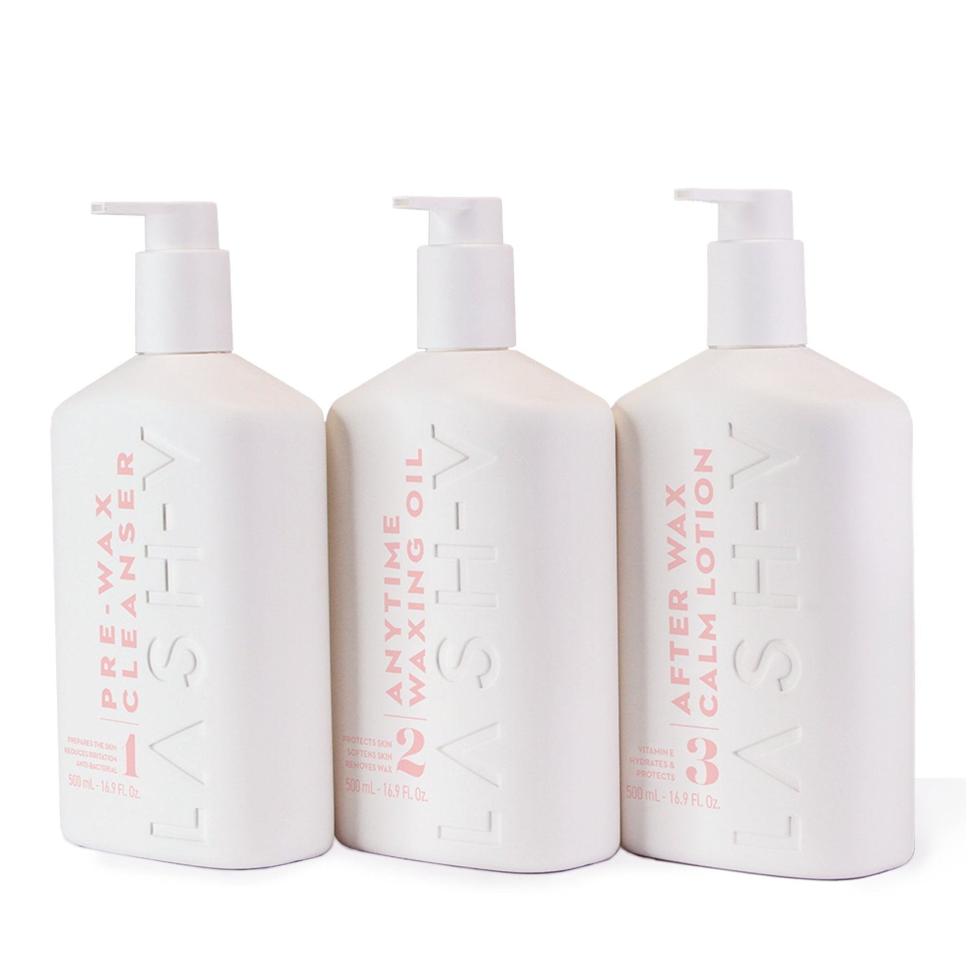 Step 1, 2, 3 - Waxing oil & lotion range - 3X 500 mL - One V Salon