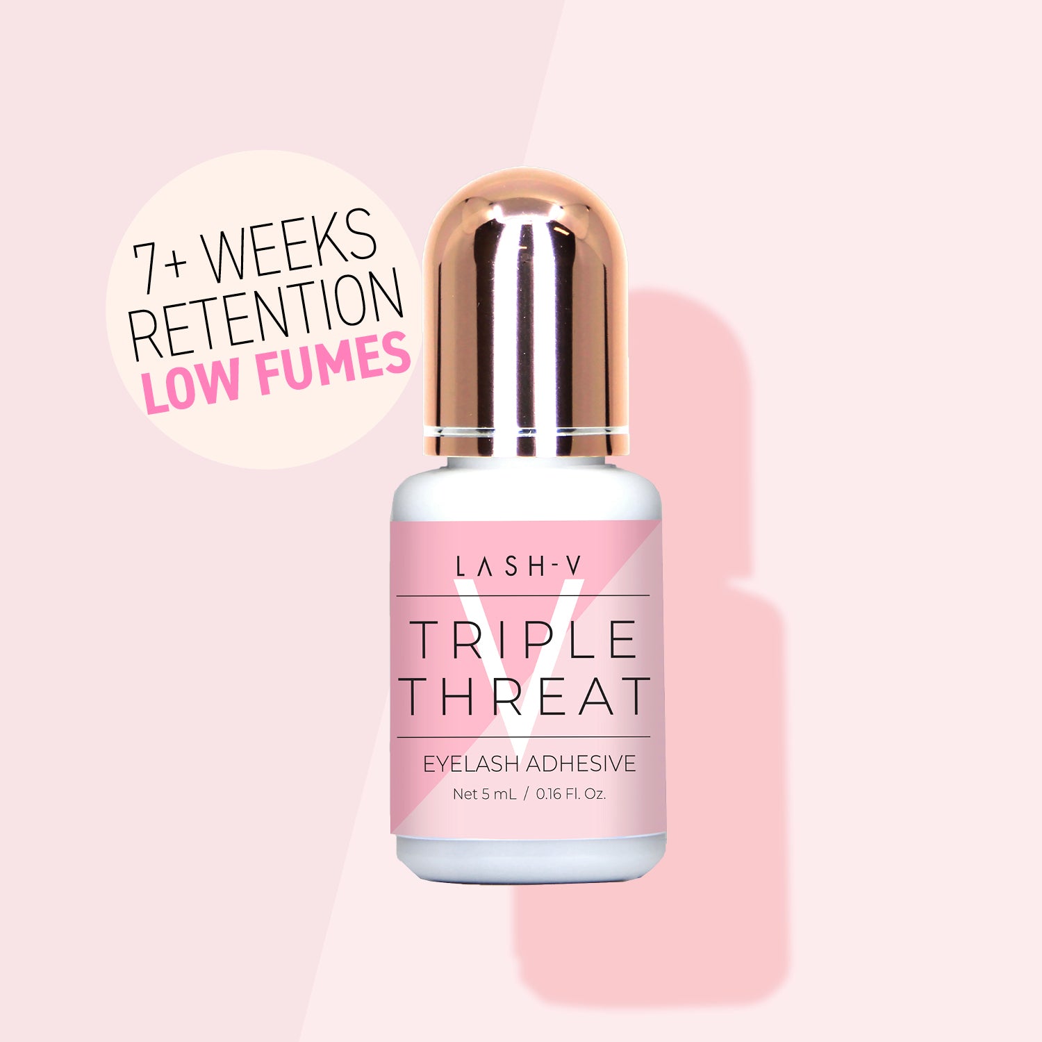 Adhesive Glue - Triple Threat - Best Eyelash Extensions Glue - Lash Supplies - 2 Pack - One V Salon