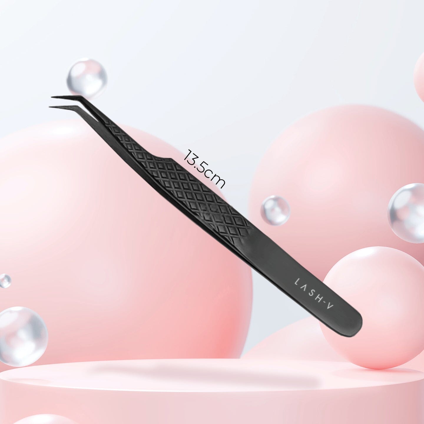 Titanium Eyelash Tweezers - 45° #4 - One V Salon