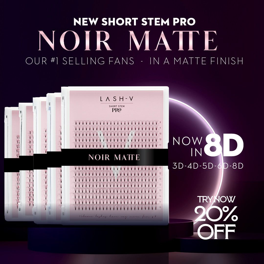 Lash Tips: Introducing our NEW Short Stem Pro Noir Matte