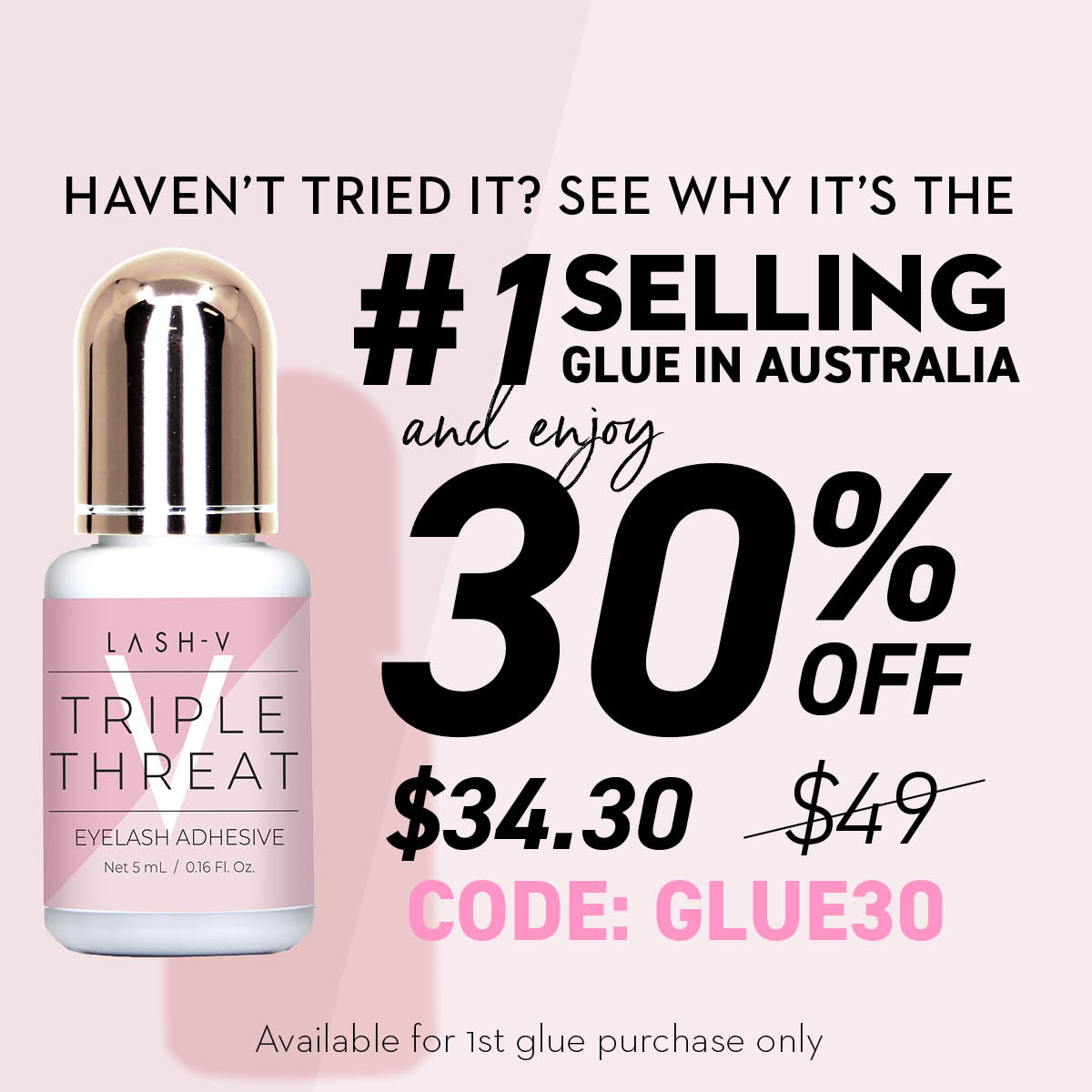 Triple Threat - Lash Adhesive Glue - One V Salon