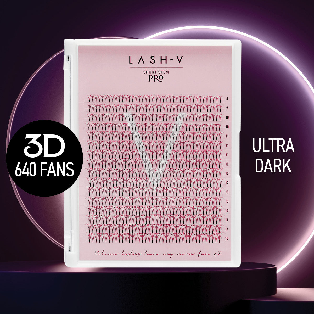 3D Short Stem Pro - Ultra Dark Fans - One V Salon