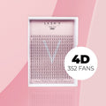 4D Short Stem Pro - Ultra Dark Premade Fans - One V Salon