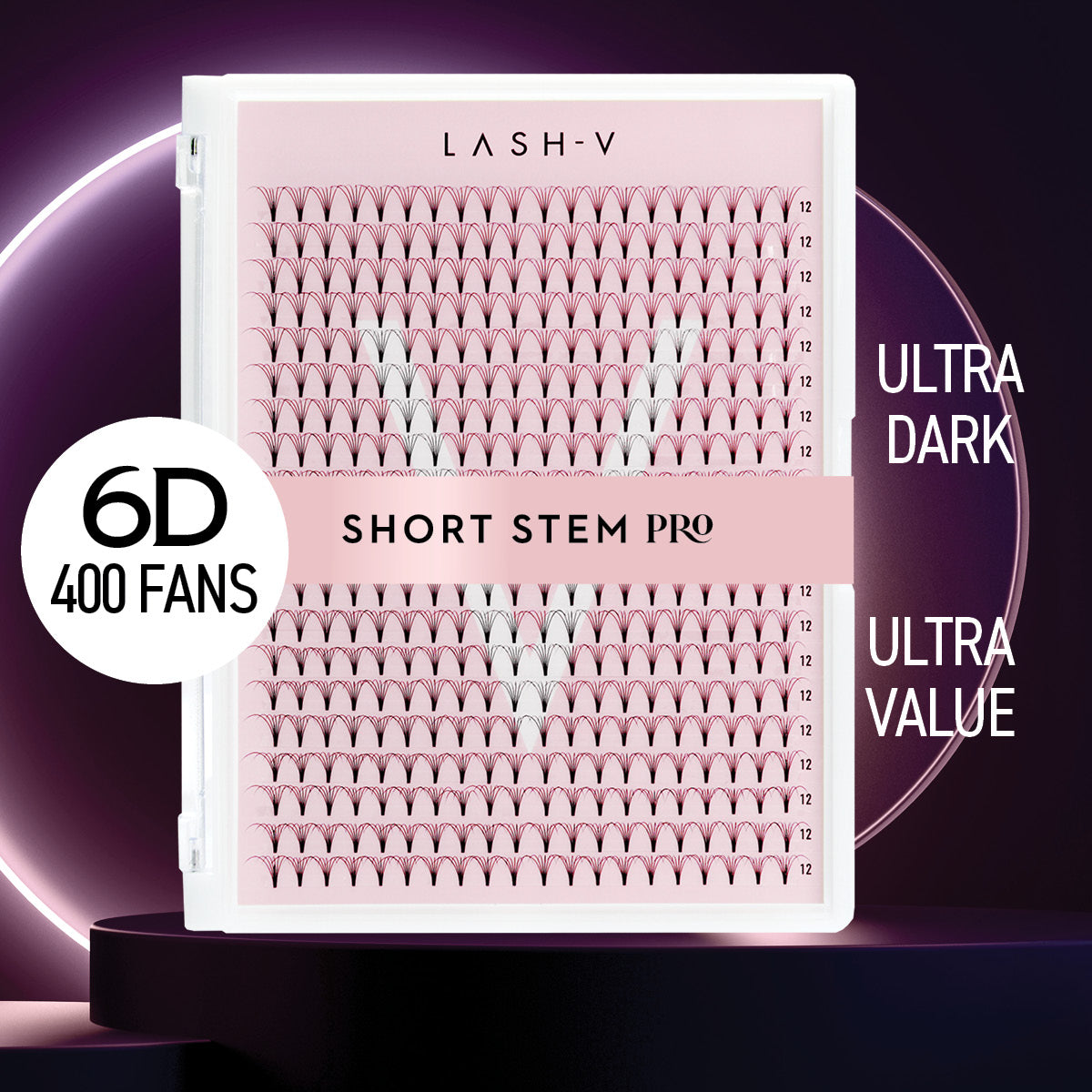 6D Short Stem Pro - Ultra Dark Fans - One V Salon