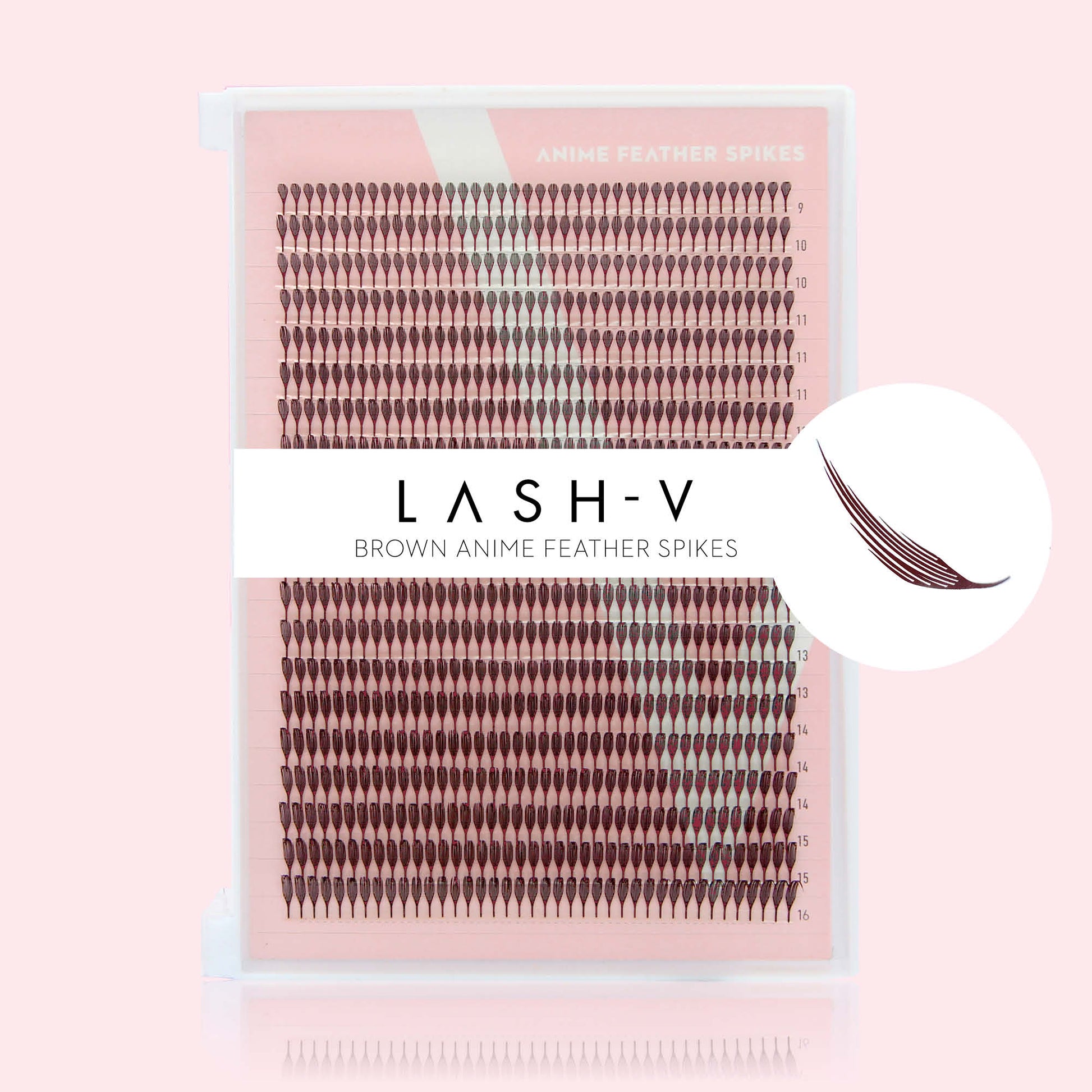 Anime Feather Spike - Dark Brown Lashes - 800 Fans - One V Salon