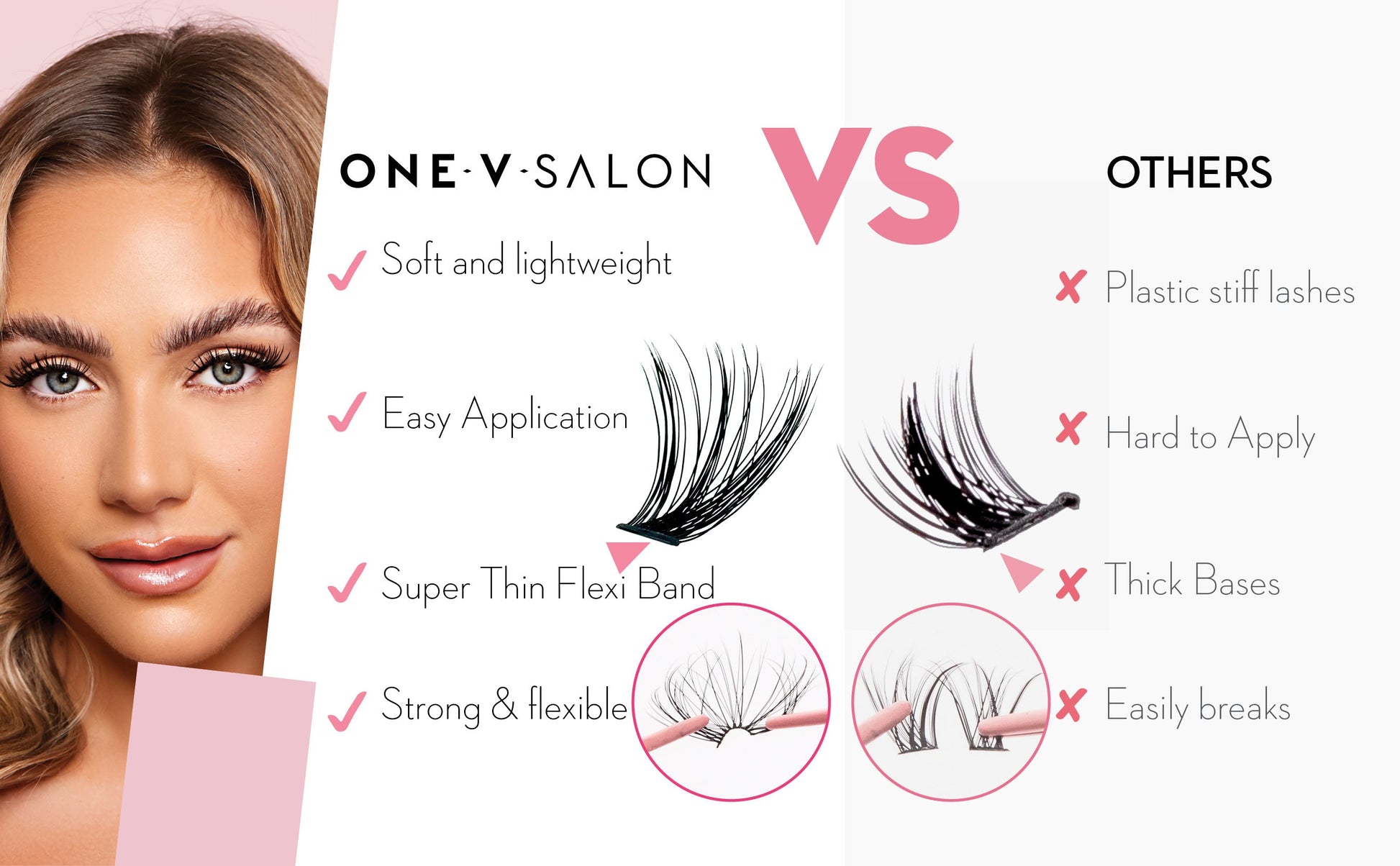 DIY Lash Cluster Combo Kits - 40D - One V Salon