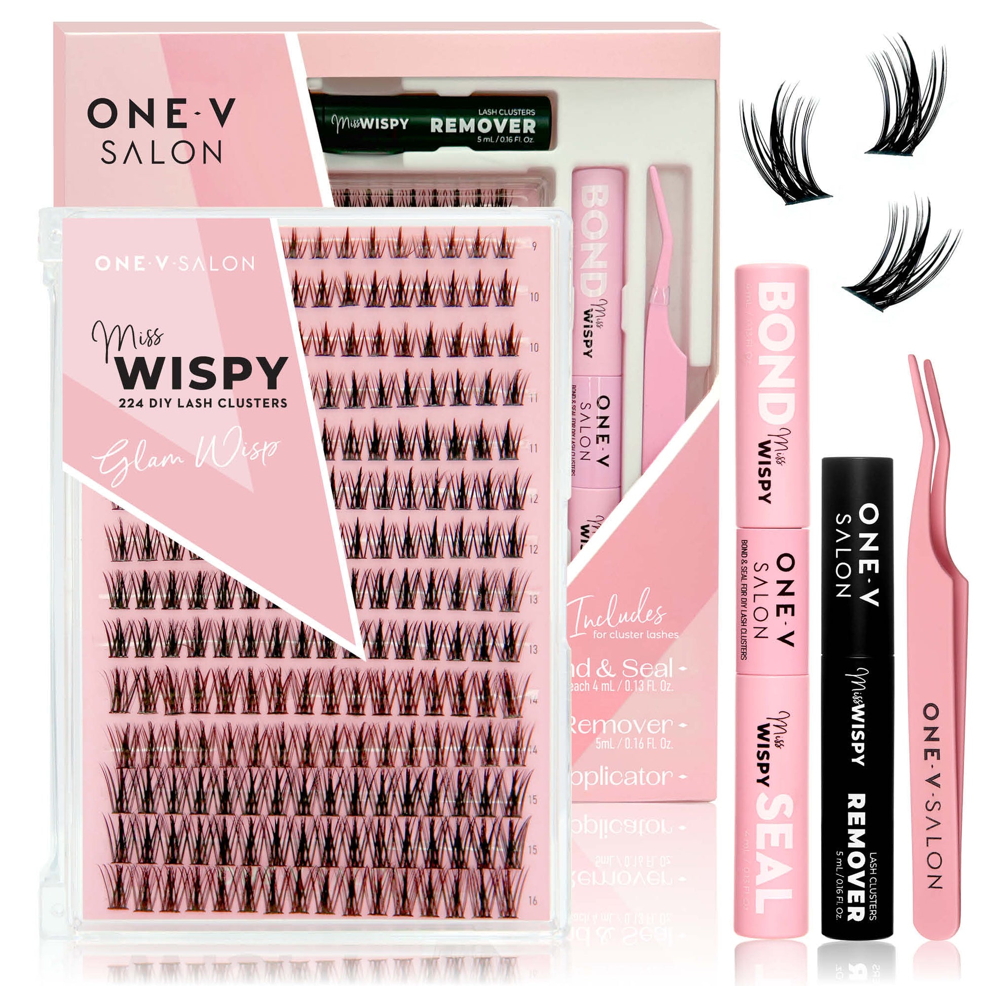 DIY Lash Cluster Complete Kit - Glam Wisp - One V Salon