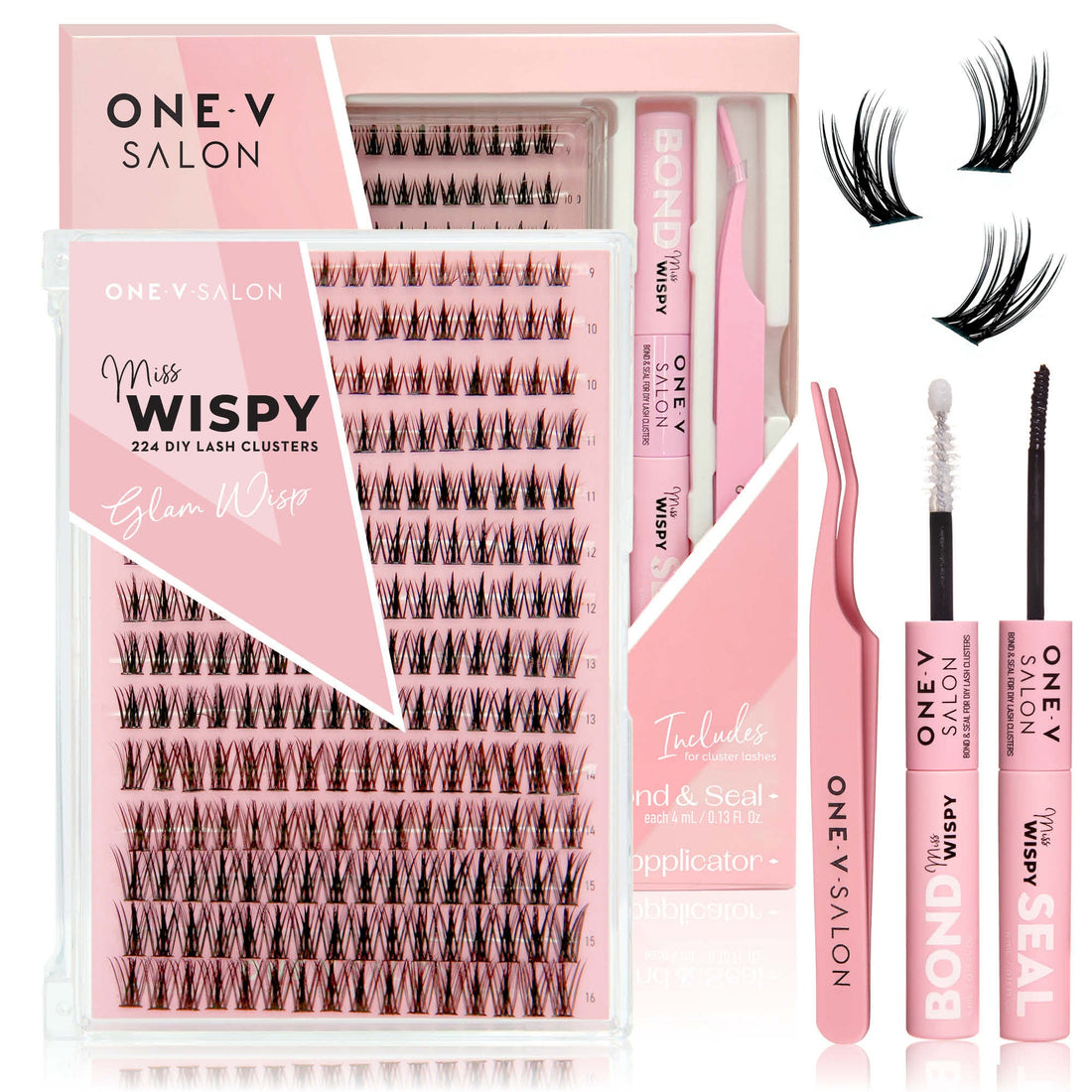 DIY Lash Cluster Combo Kit - Glam Wisp - One V Salon