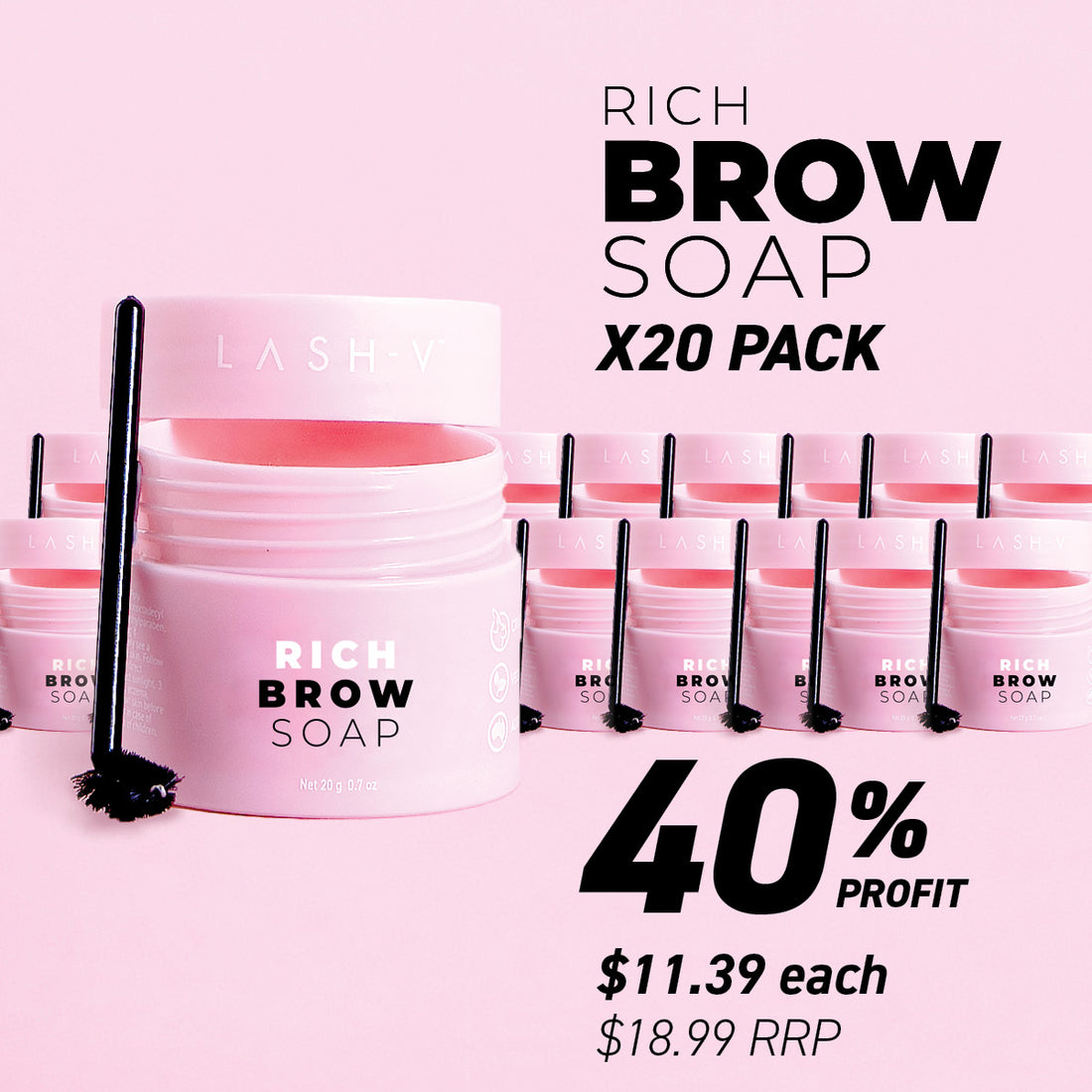 Rich Brow Soap 20g - (Bundle Packs) - One V Salon