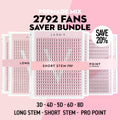 Premade Saver Bundle - X6 trays - 2792 fans - One V Salon