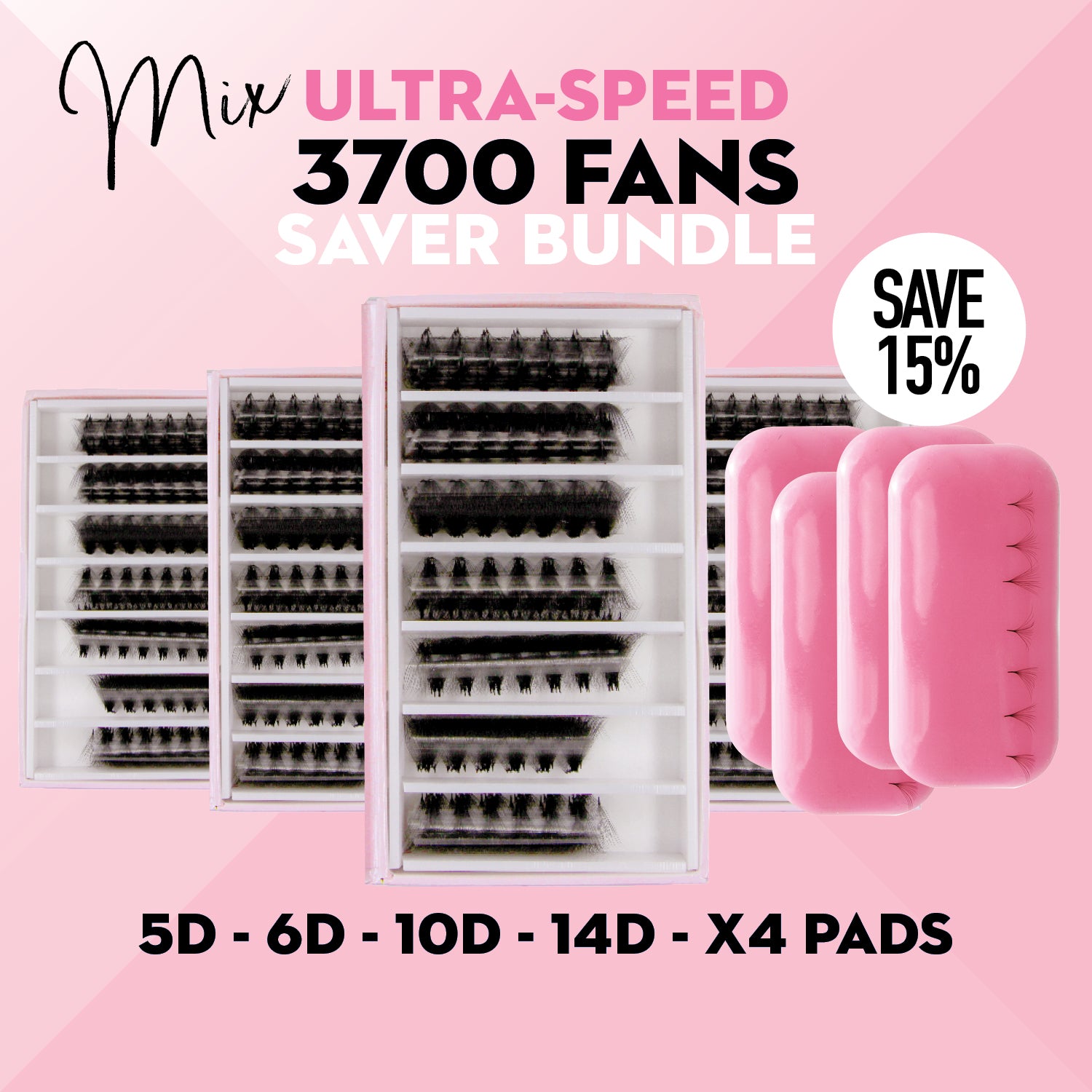 3700 Ultra-Speed Pack - 4 x silicone pads Saver Bundle - One V Salon