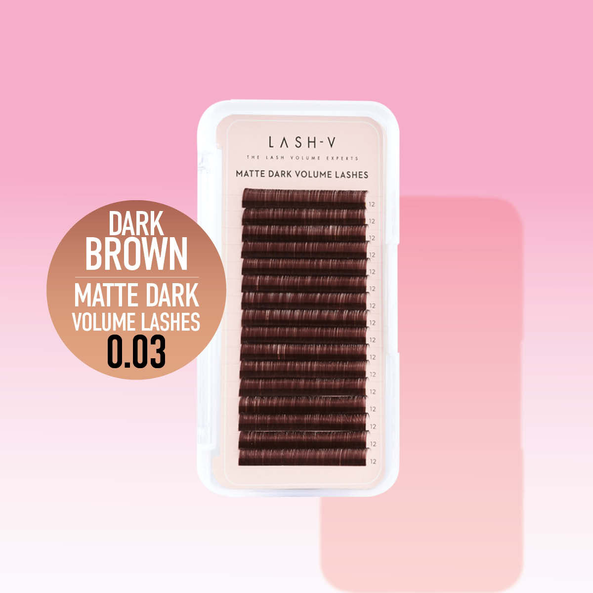 Matte Dark Volume - Dark Brown Lashes - 0.03 - One V Salon