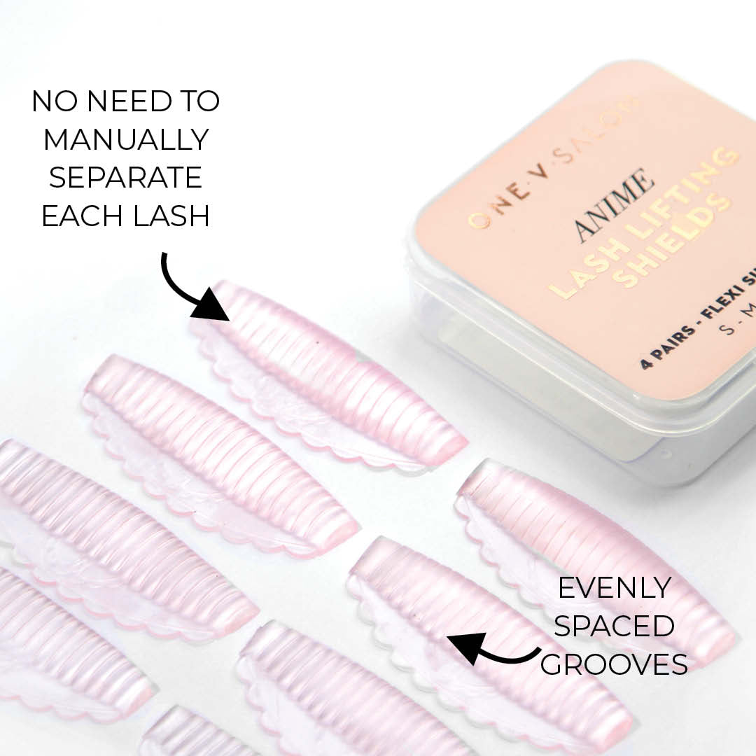Anime Flexi Silicone Rods - Lash Lifting Shields - 4 Sizes (8x Pack) - One V Salon