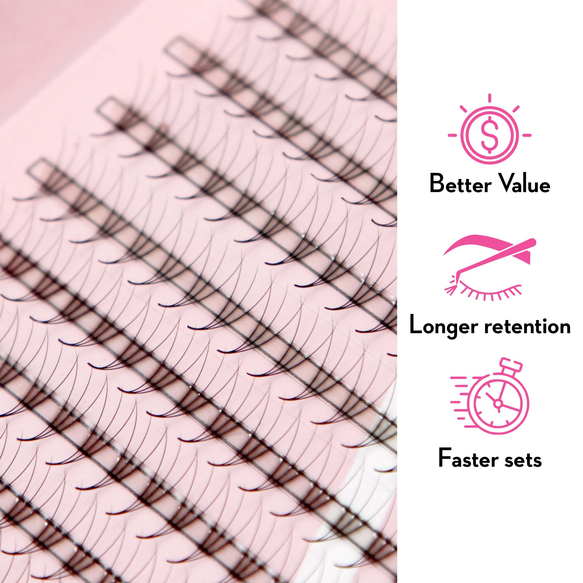 3D PREMADE LASH FANS - 600 PREMADE FANS - XXL TRAY - 0.10mm - C