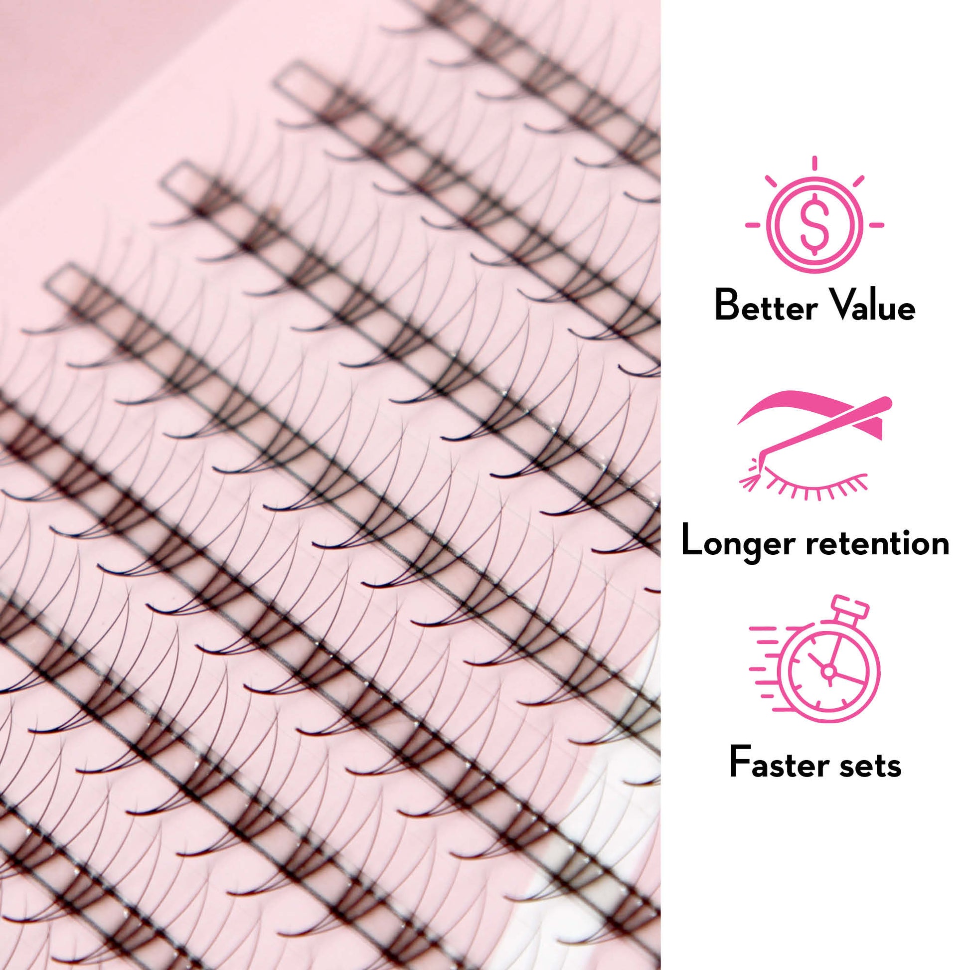 3D Promade Fans NEW XXL Tray 600 - Premade Volume Fans - One V Salon