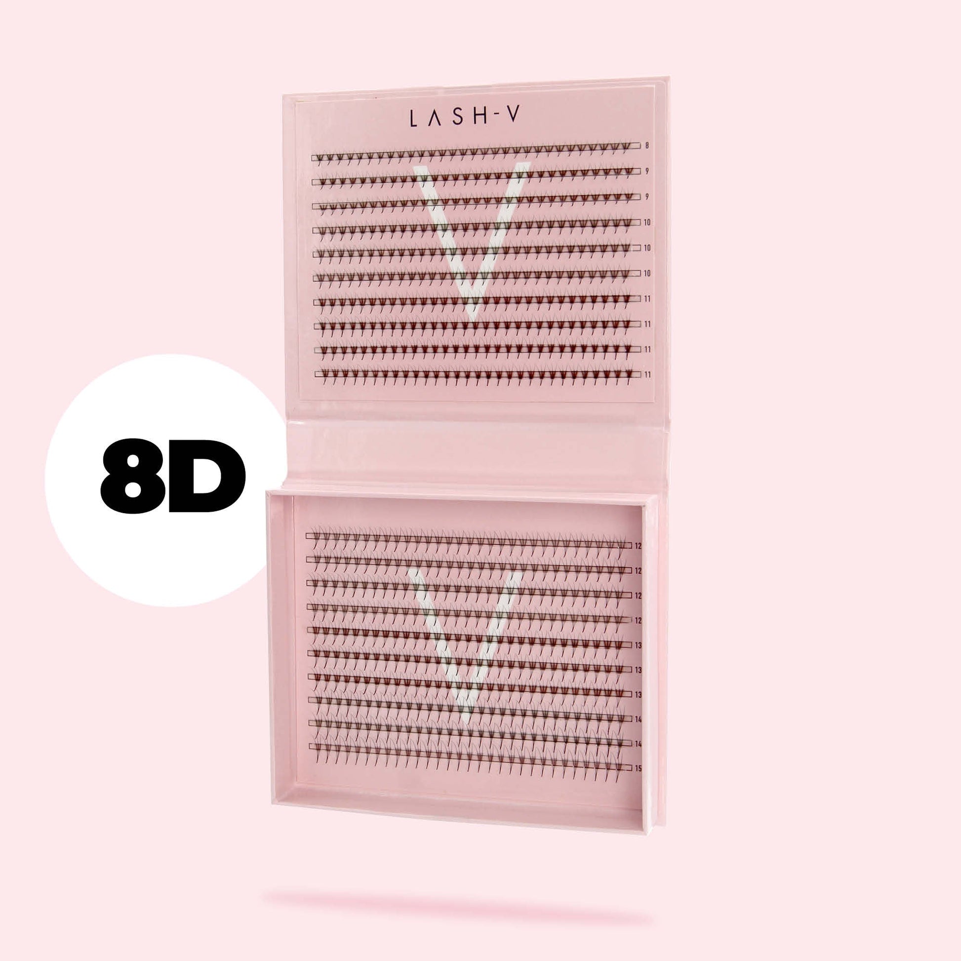 8D Promade Fans NEW XXL Tray 500 - Premade Volume Fans - One V Salon