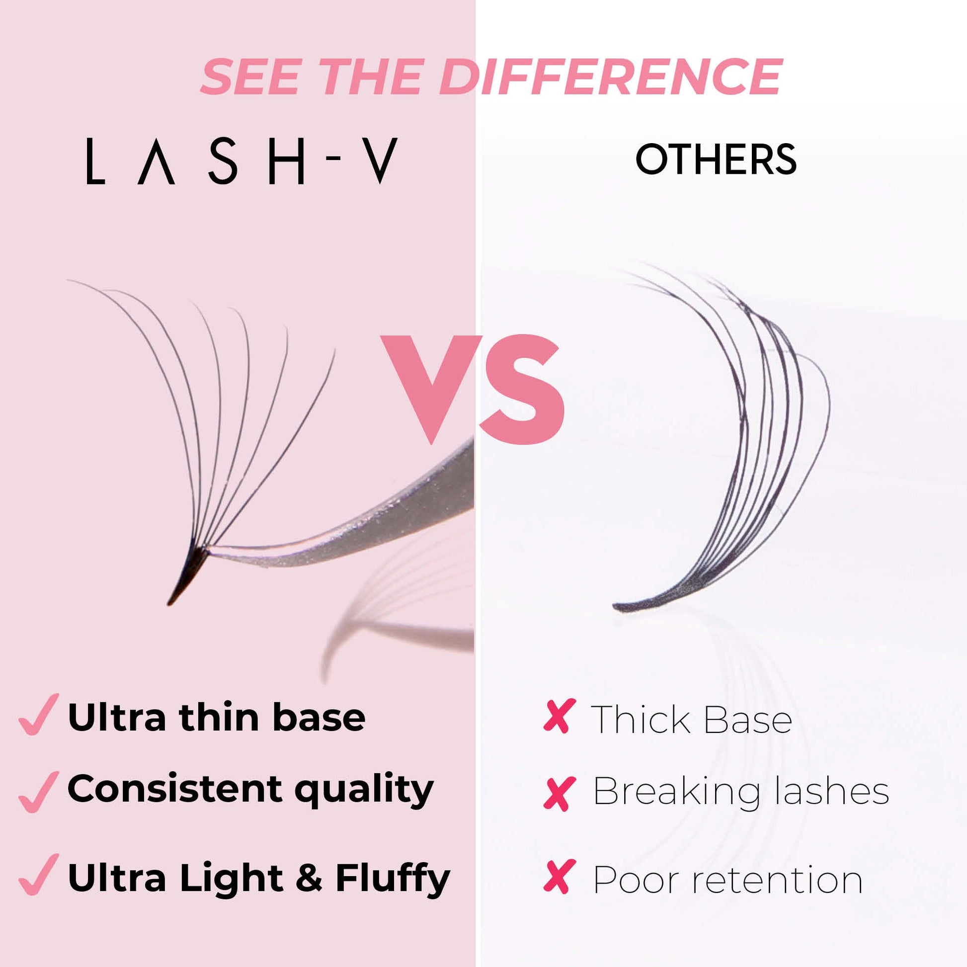 8D Promade Fans NEW XXL Tray 500 - Premade Volume Fans - One V Salon