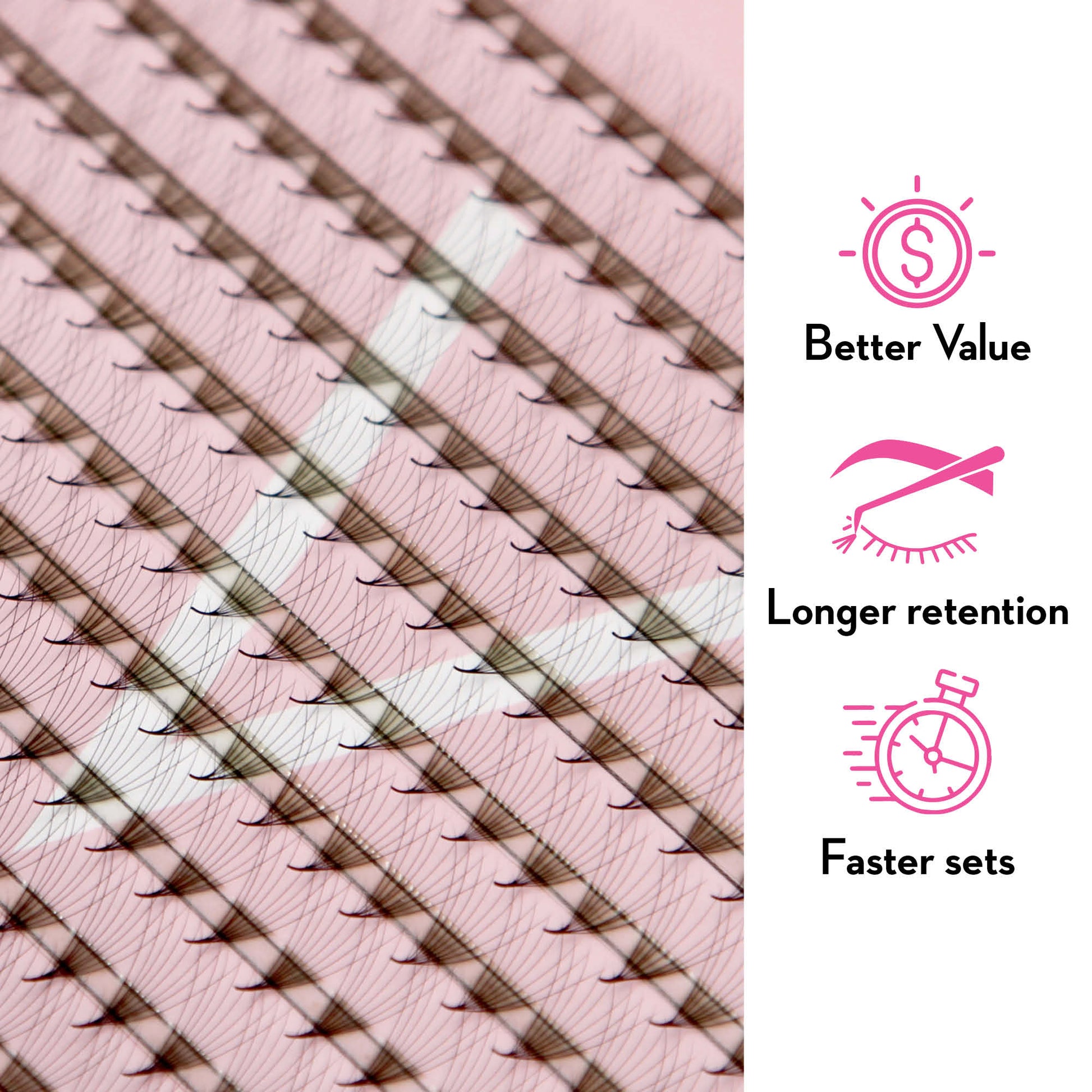 8D Promade Fans NEW XXL Tray 500 - Premade Volume Fans - One V Salon