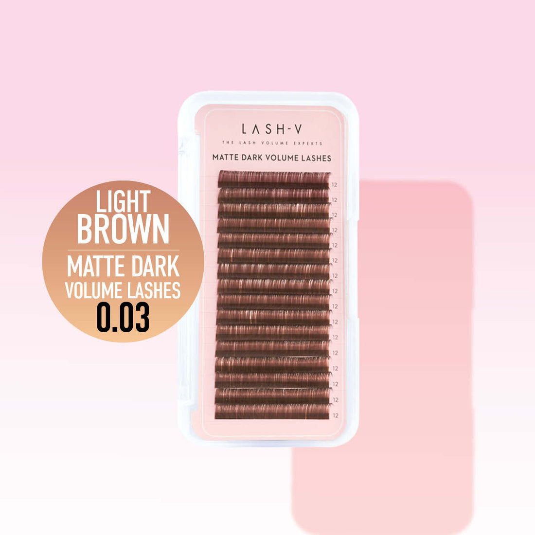 Matte Dark Volume - Light Brown Lashes - 0.03 - One V Salon