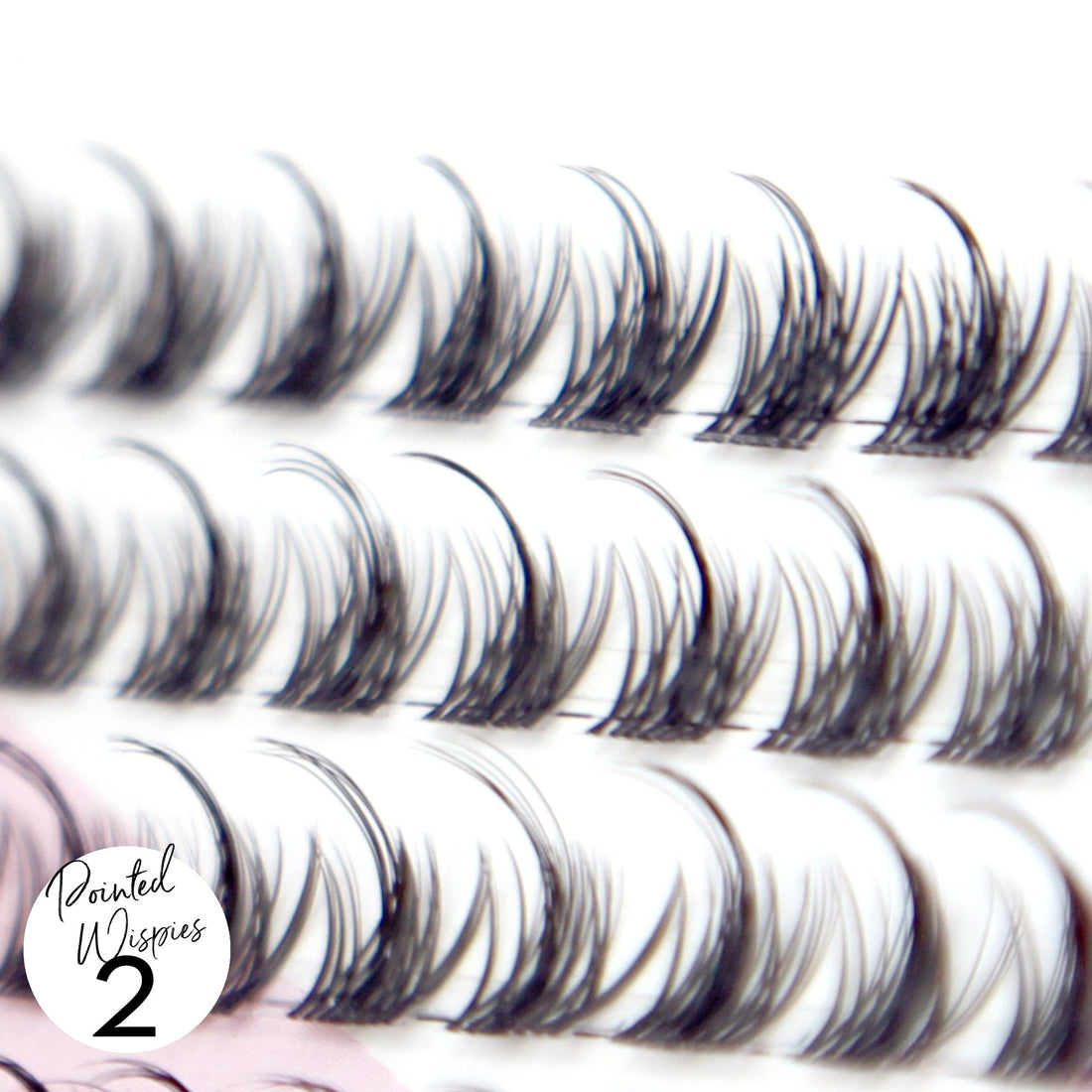 Miss Wispy Cluster Lashes - 77 Clusters Style 2 Pointed Wispies Complete Kit - One V Salon